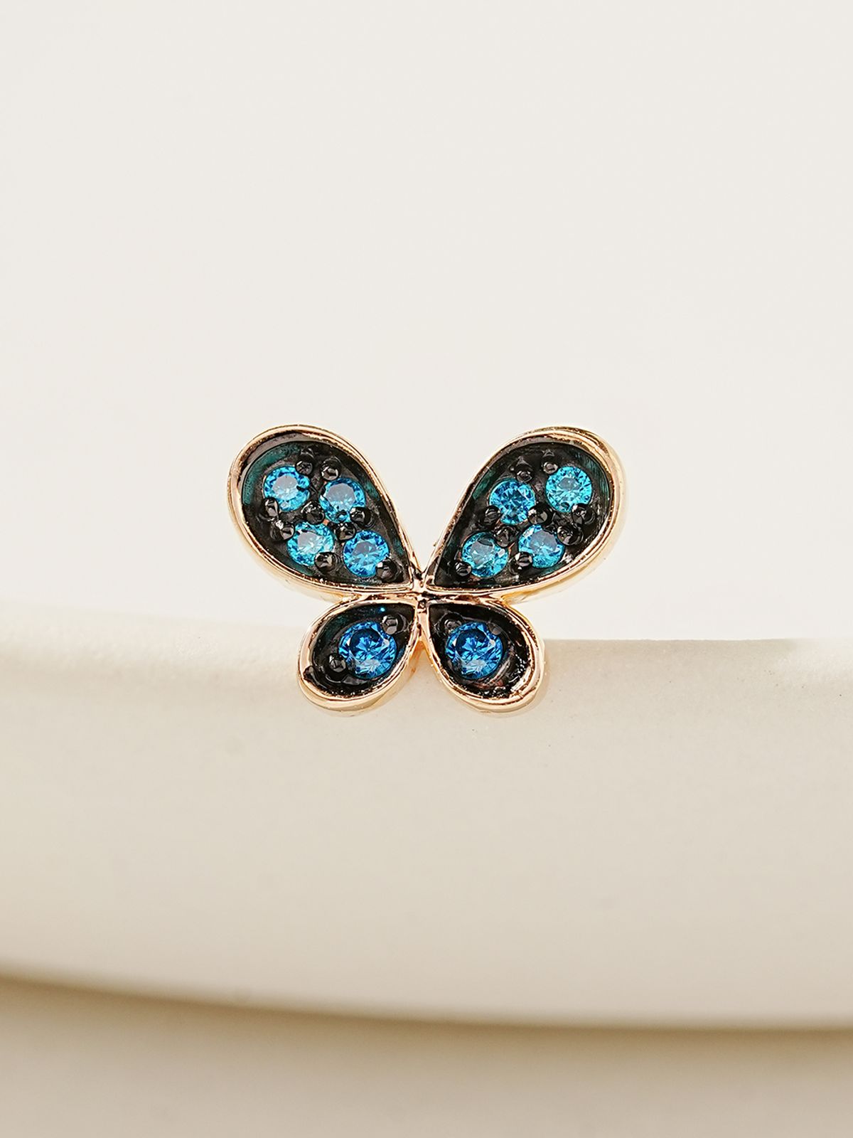 미니멀피어싱(MINIMALPIERCING) 14K 폴리오 청나비 피어싱