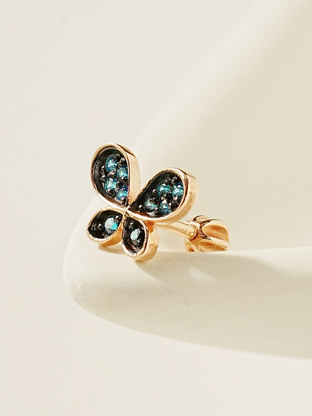 미니멀피어싱(MINIMALPIERCING) 14K 폴리오 청나비 피어싱
