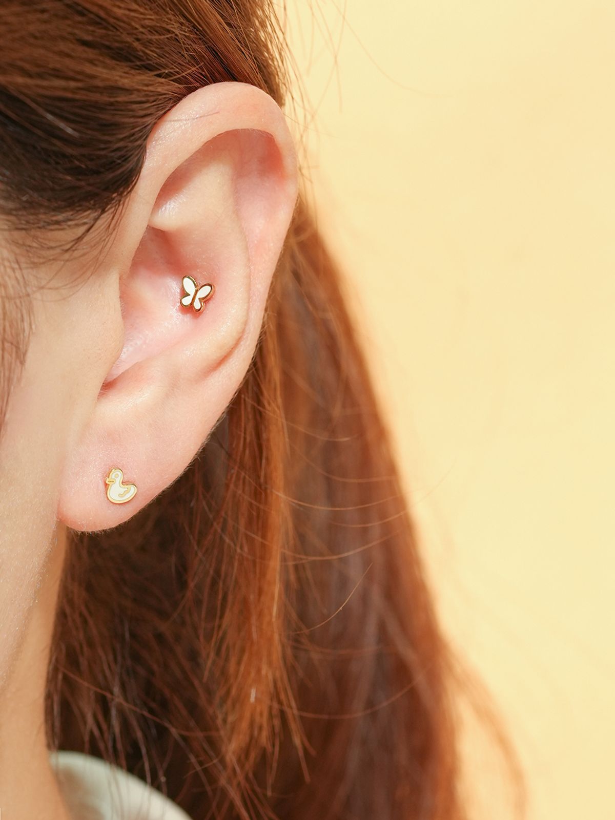 미니멀피어싱(MINIMALPIERCING) 14K 베이비 덕 피어싱 귀걸이