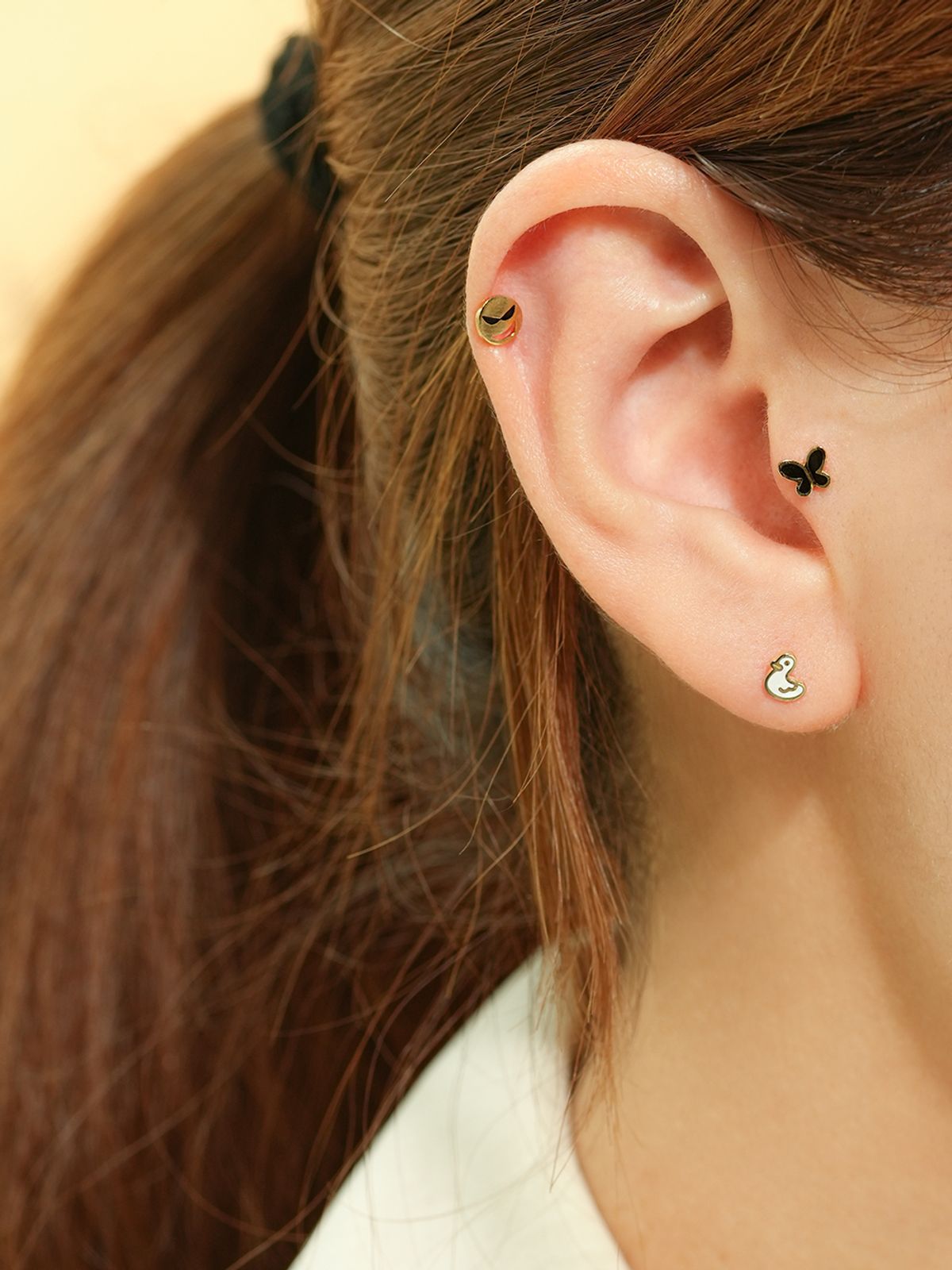 미니멀피어싱(MINIMALPIERCING) 14K 베이비 덕 피어싱 귀걸이