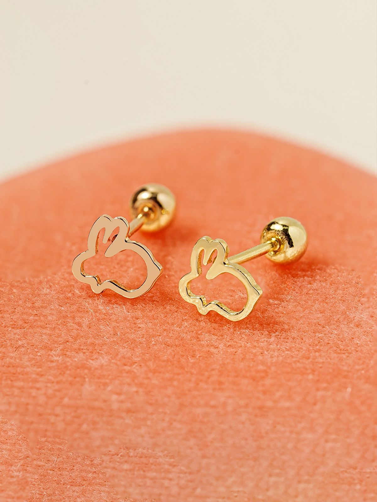 미니멀피어싱(MINIMALPIERCING) 14K 라인 토끼 피어싱 귀걸이