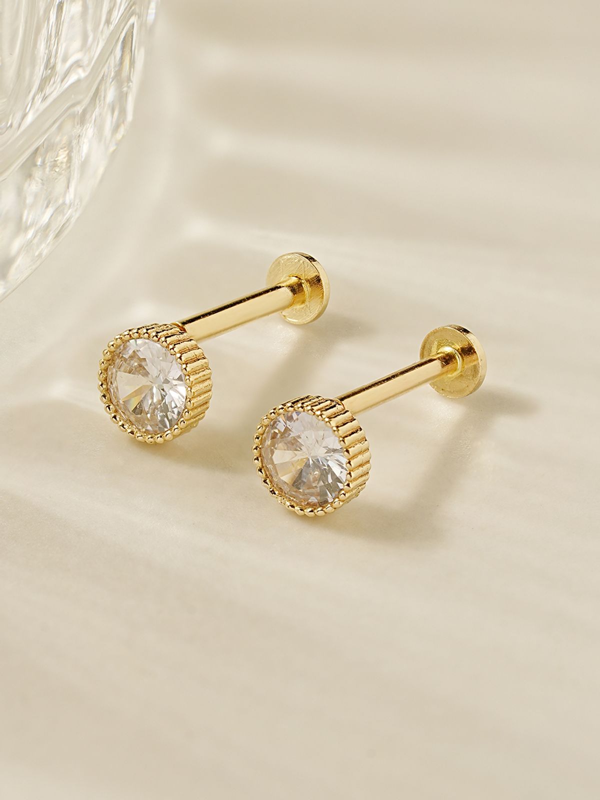 미니멀피어싱(MINIMALPIERCING) 14K 인터널 심플 라운드 라블렛 피어싱