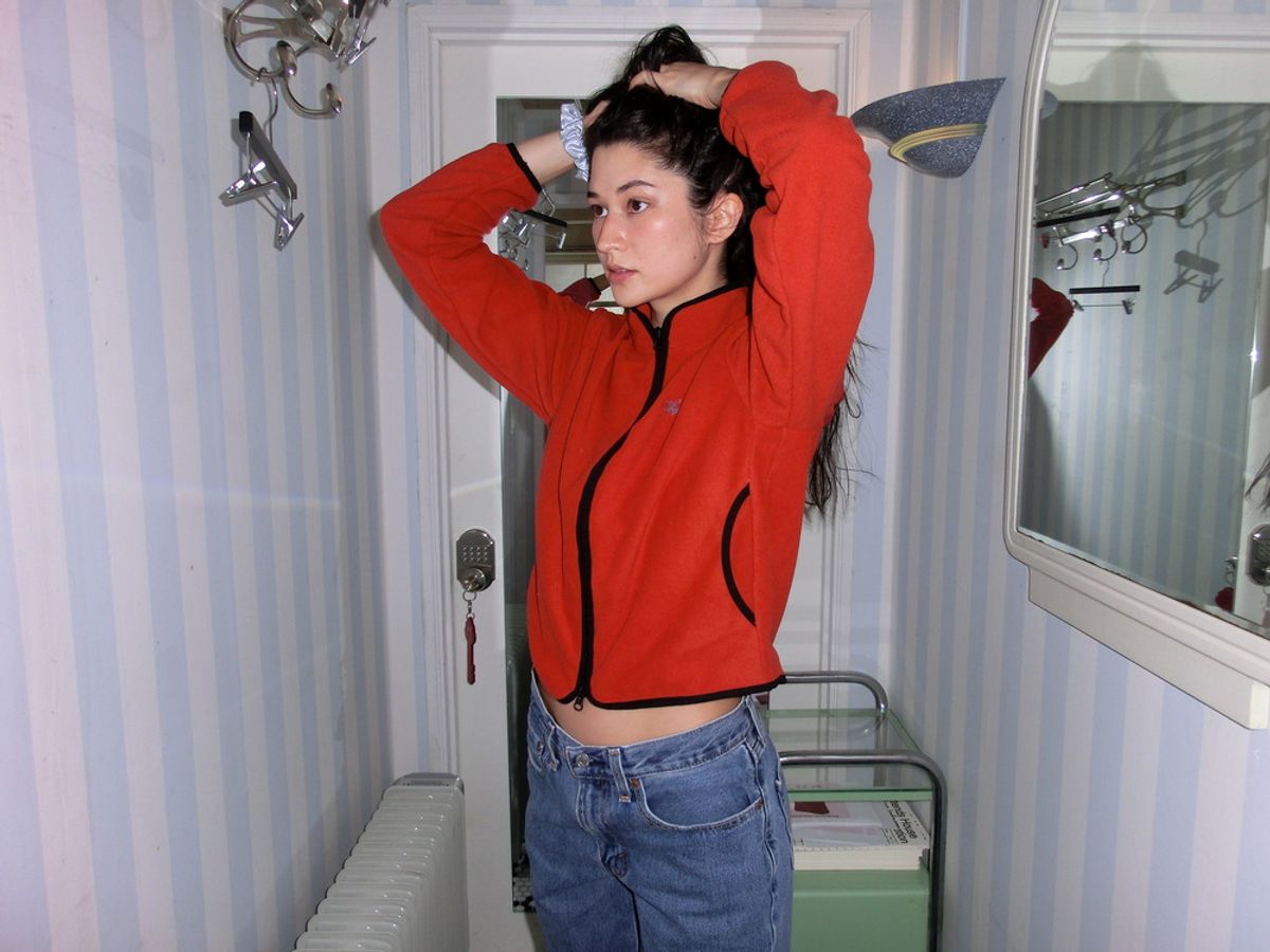 어텐즈(ATTENDS) Every day cozy fleece jacket (Red)