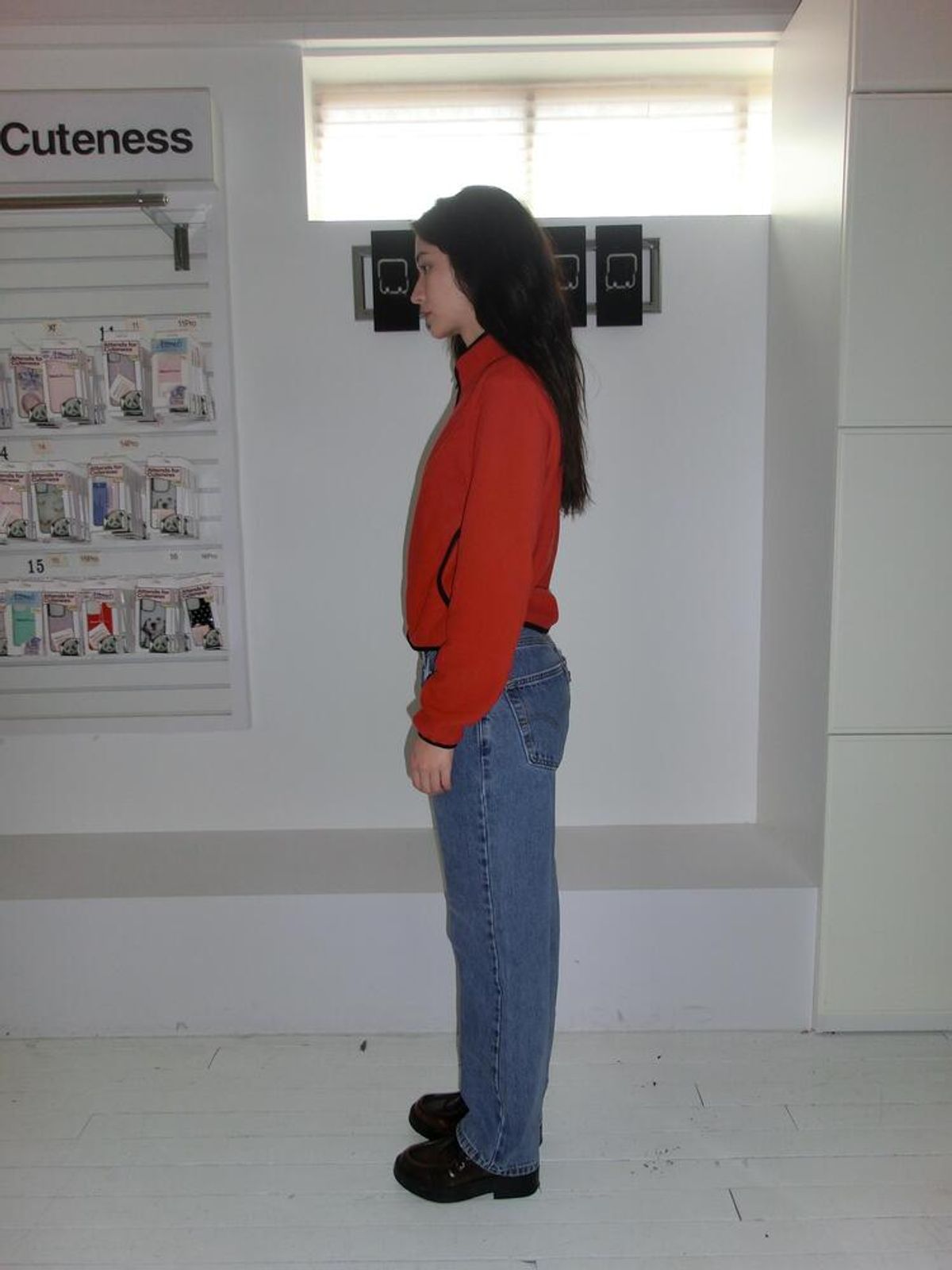 어텐즈(ATTENDS) Every day cozy fleece jacket (Red)