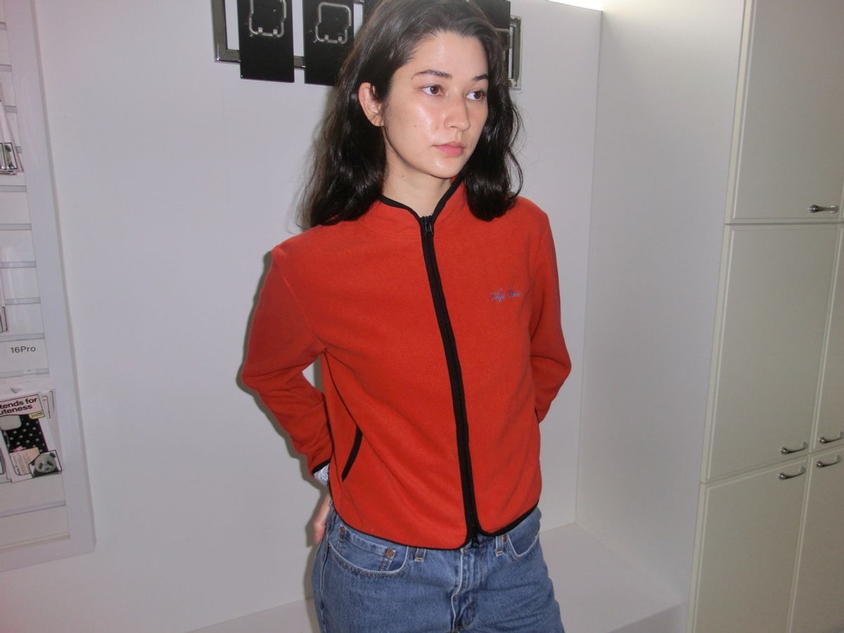 어텐즈(ATTENDS) Every day cozy fleece jacket (Red)