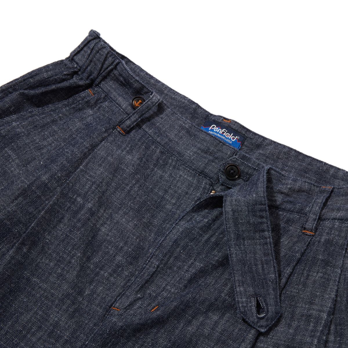 펜필드(PENFIELD) 워시드 슬럽 데님 하프 팬츠_FR2WP30U