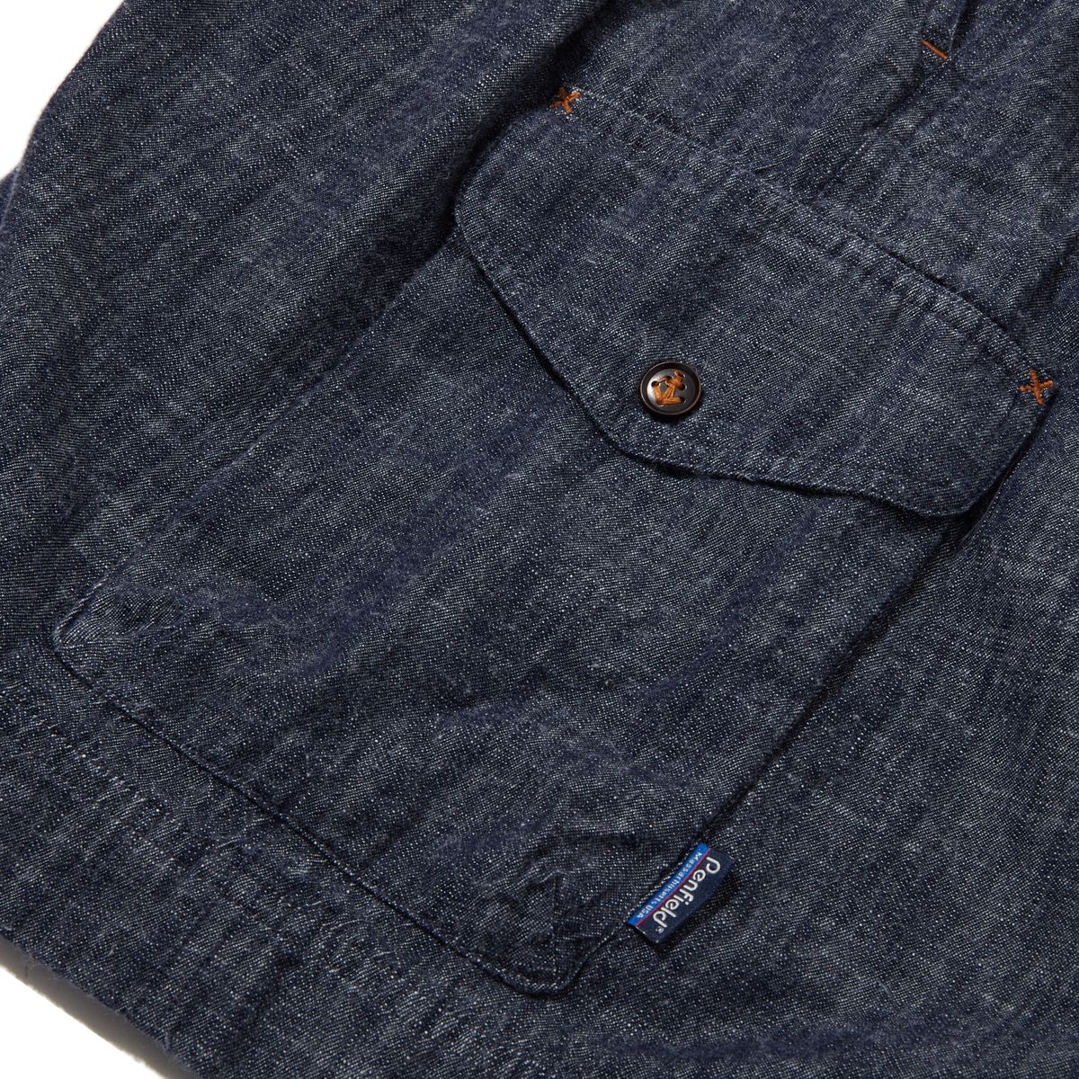 펜필드(PENFIELD) 워시드 슬럽 데님 하프 팬츠_FR2WP30U