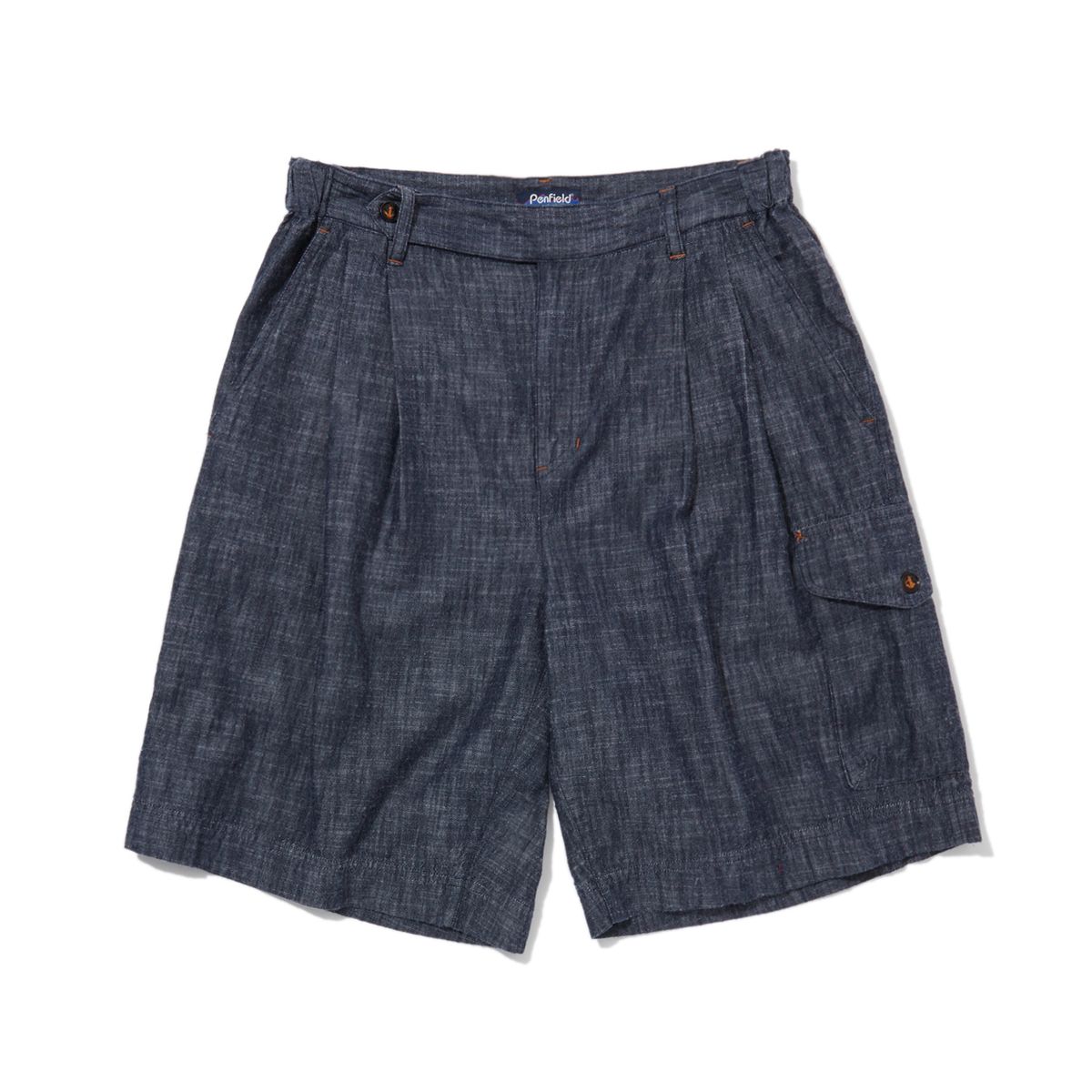 펜필드(PENFIELD) 워시드 슬럽 데님 하프 팬츠_FR2WP30U