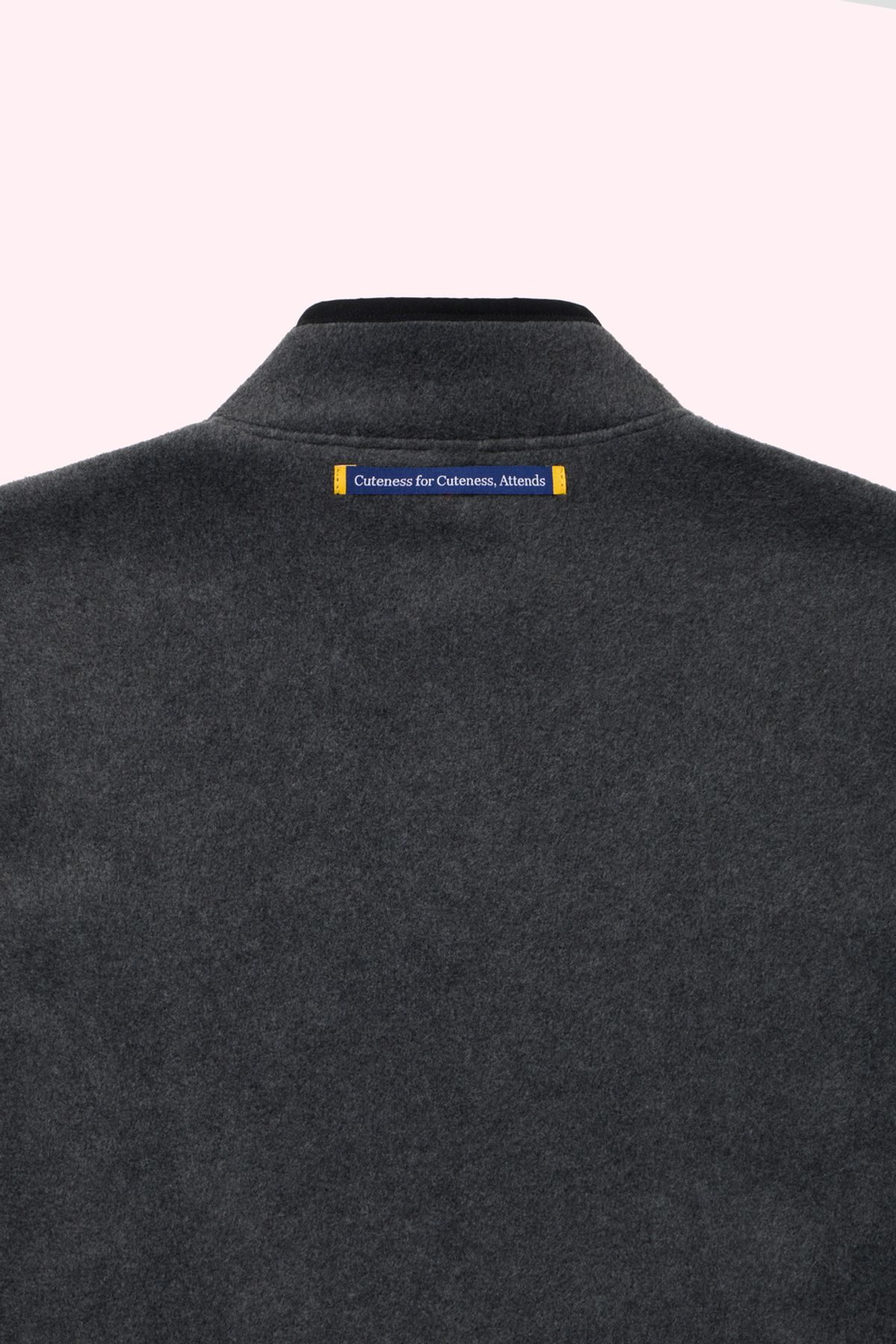어텐즈(ATTENDS) Every day cozy fleece jacket (Slate gray)