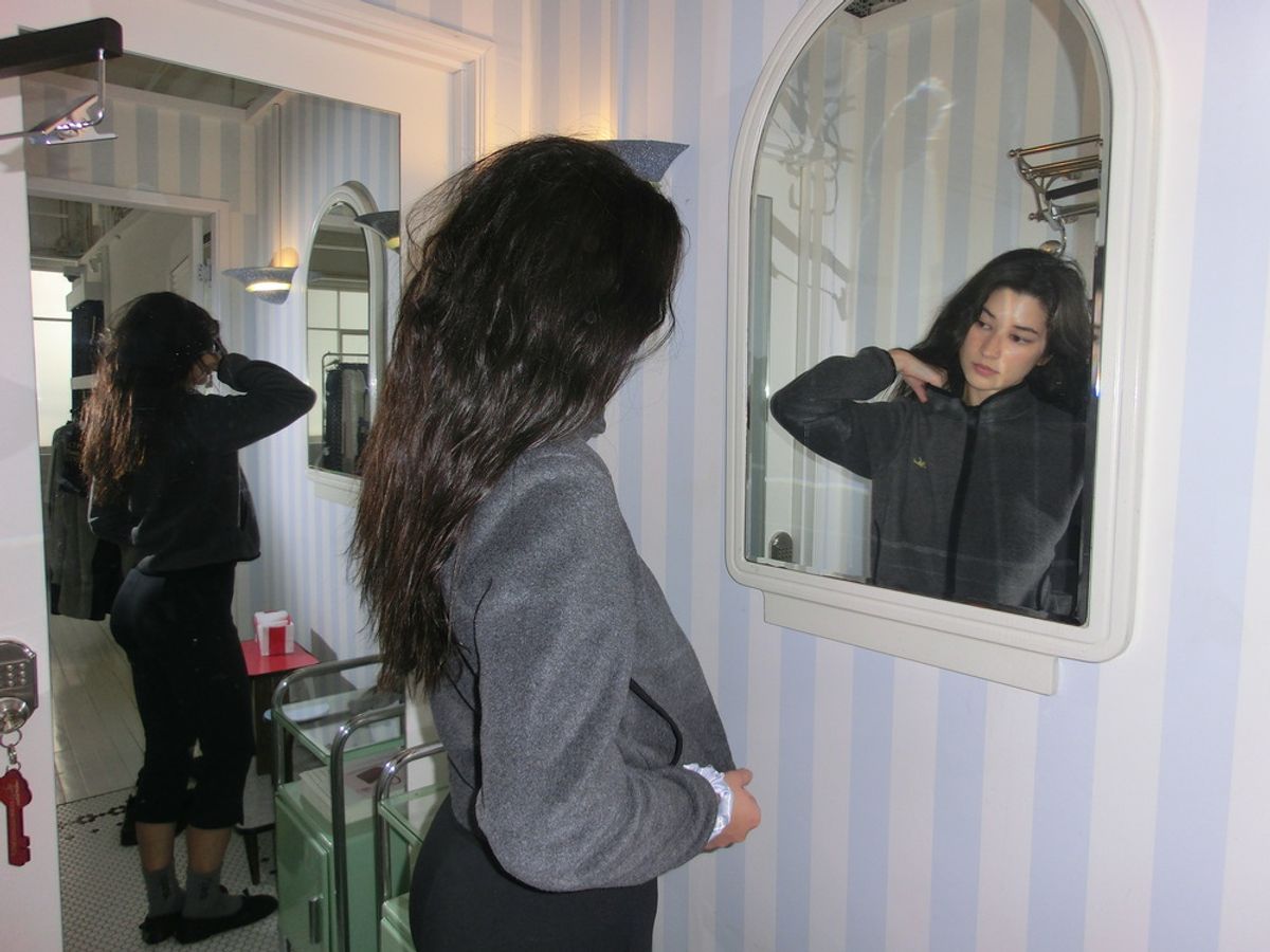 어텐즈(ATTENDS) Every day cozy fleece jacket (Slate gray)