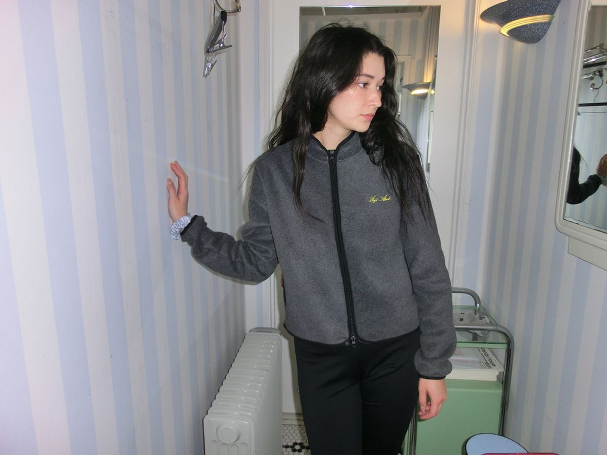 어텐즈(ATTENDS) Every day cozy fleece jacket (Slate gray)
