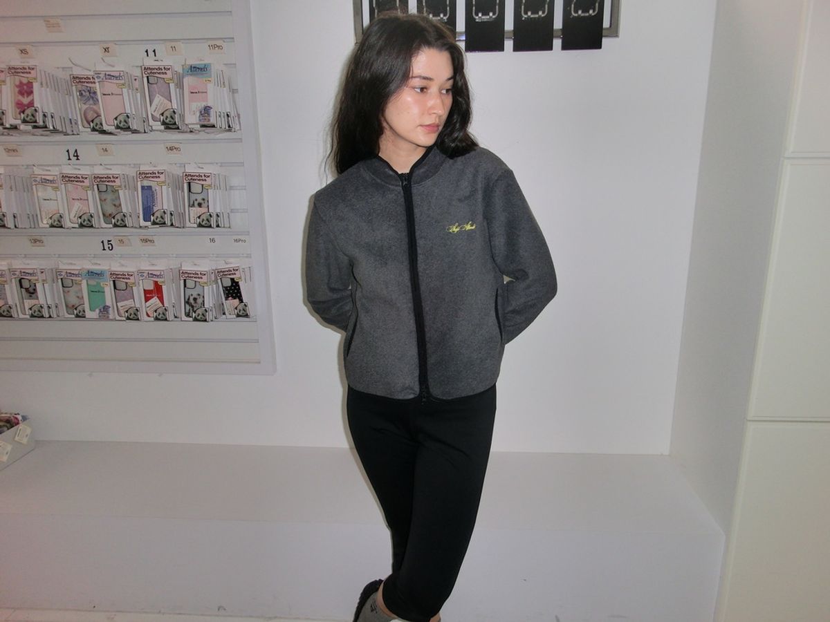 어텐즈(ATTENDS) Every day cozy fleece jacket (Slate gray)