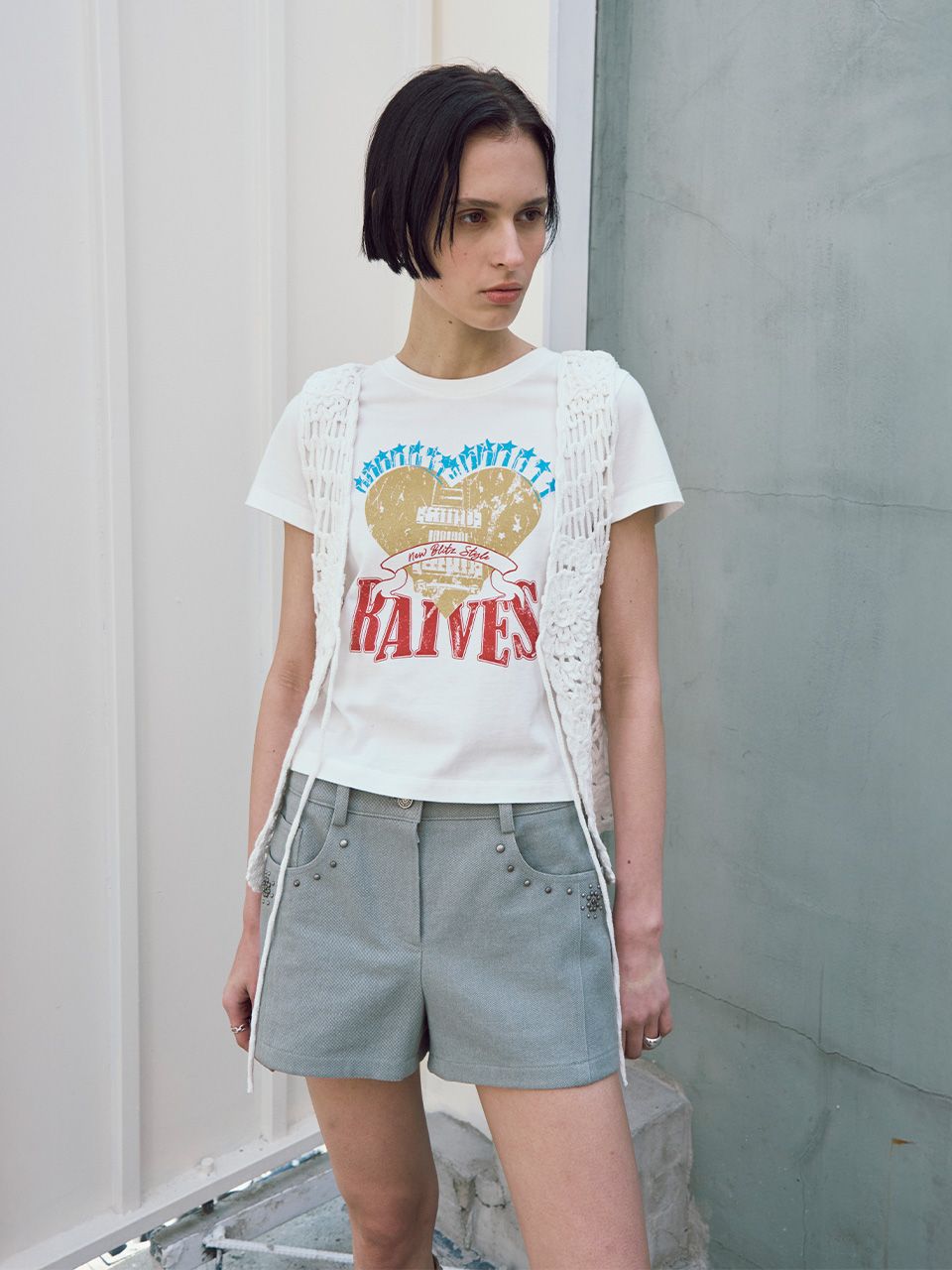 레이브(RAIVE) Heart Ravers Graphic T-Shirt VW5ME602_2color