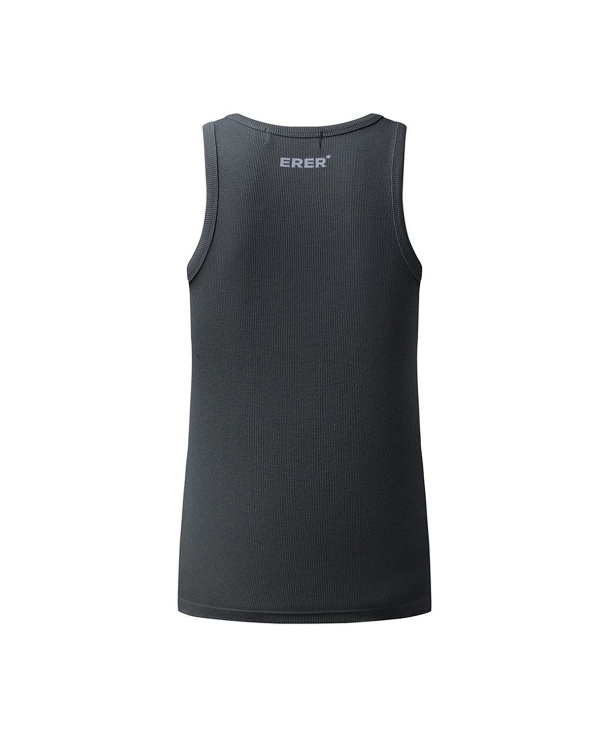에르에르(ERER) ERER logo ribbed tank top Charcoal