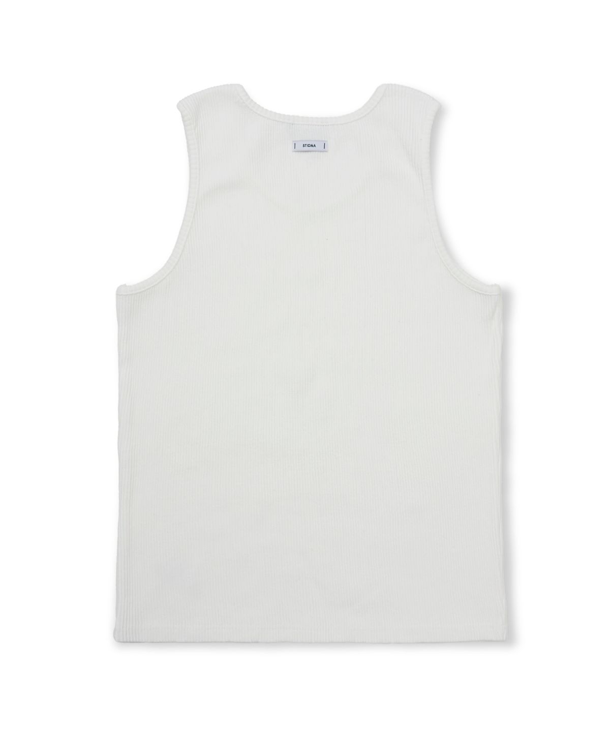 스티그마(STIGMA) Muscle Fit STGM Logo Sleeveless White