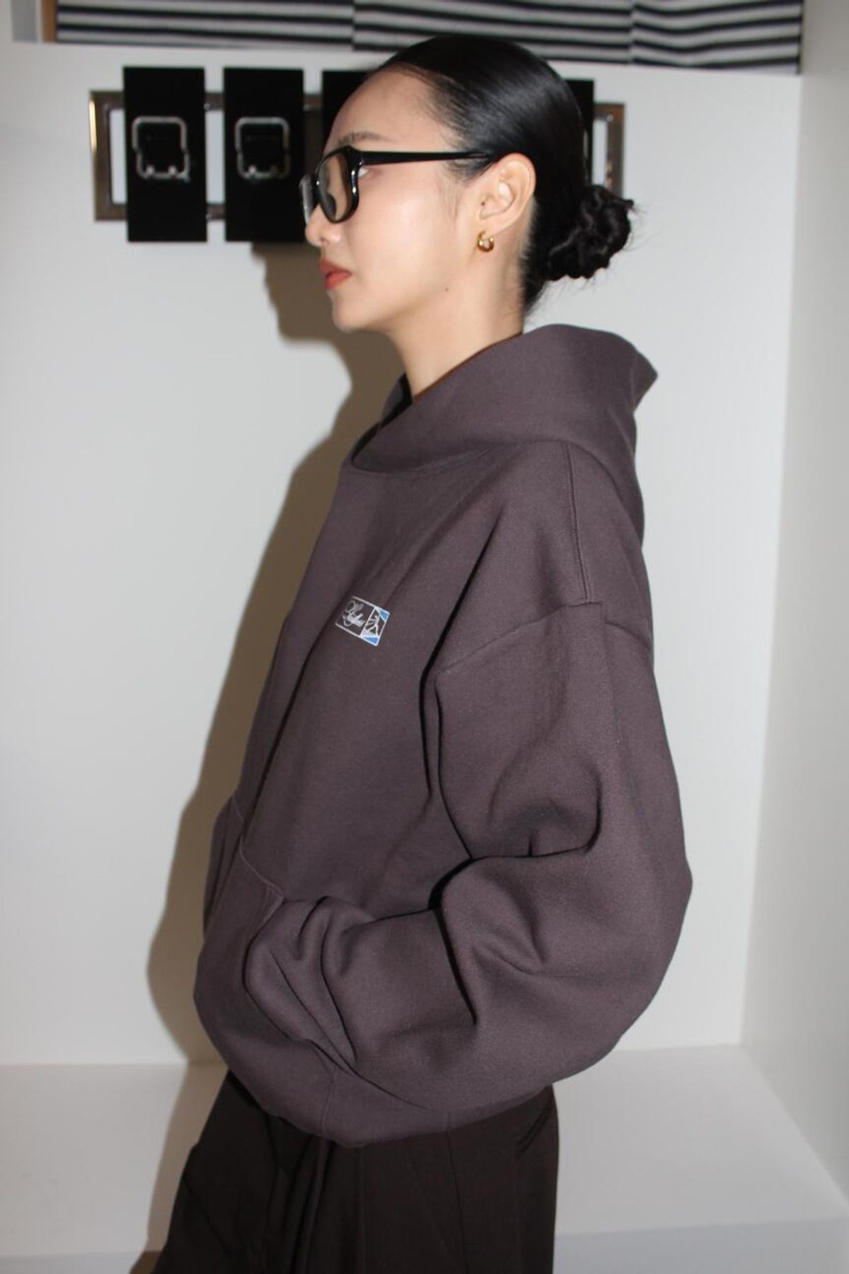 어텐즈(ATTENDS) Limitless attends hood (Washing brown)