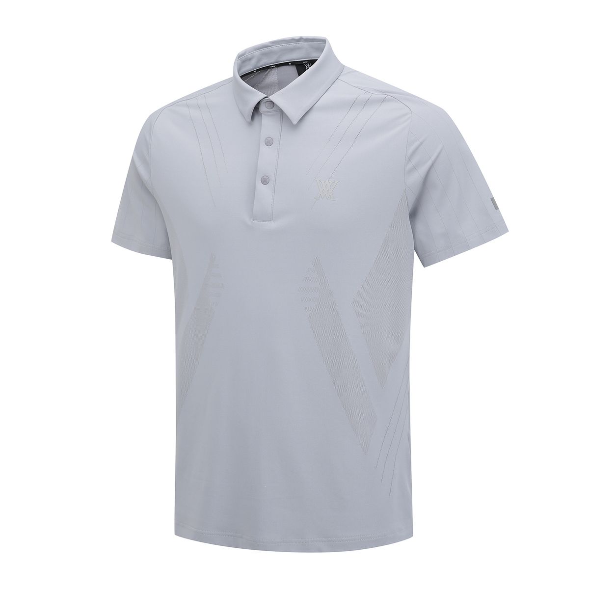 어뉴골프(ANEW GOLF) MEN SM BLACK FINISH JACQUARD SHORT T-SHIRT_CG