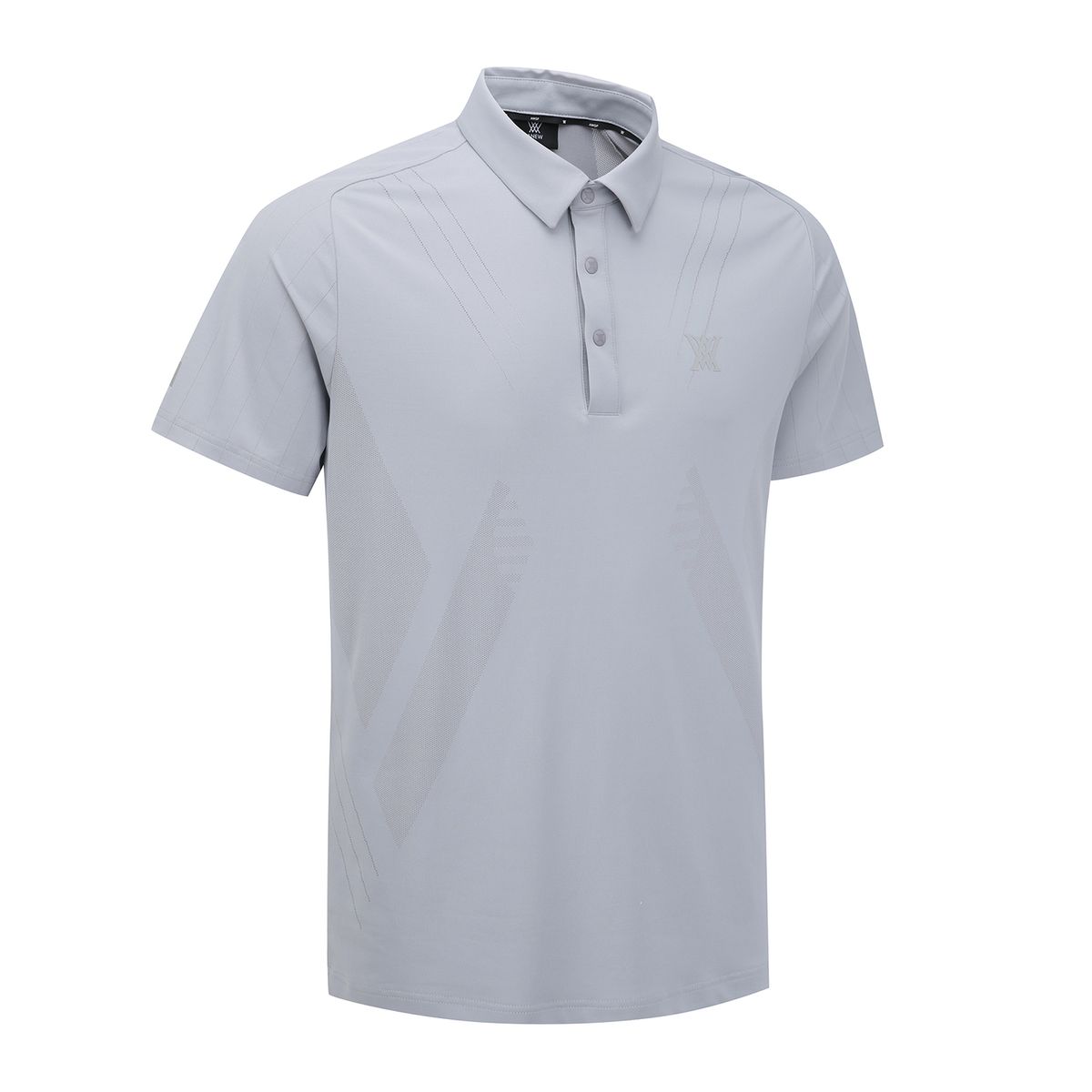어뉴골프(ANEW GOLF) MEN SM BLACK FINISH JACQUARD SHORT T-SHIRT_CG