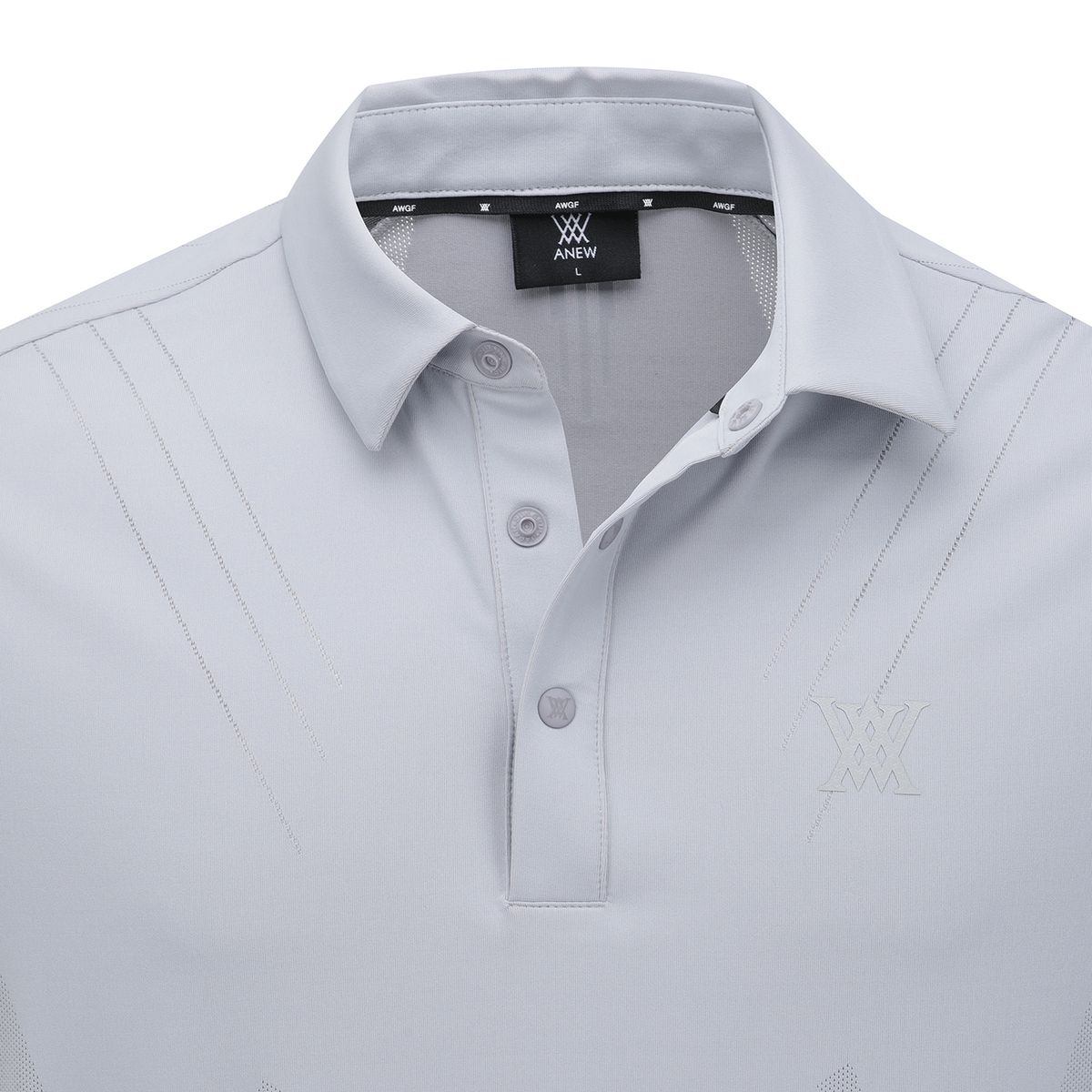 어뉴골프(ANEW GOLF) MEN SM BLACK FINISH JACQUARD SHORT T-SHIRT_CG