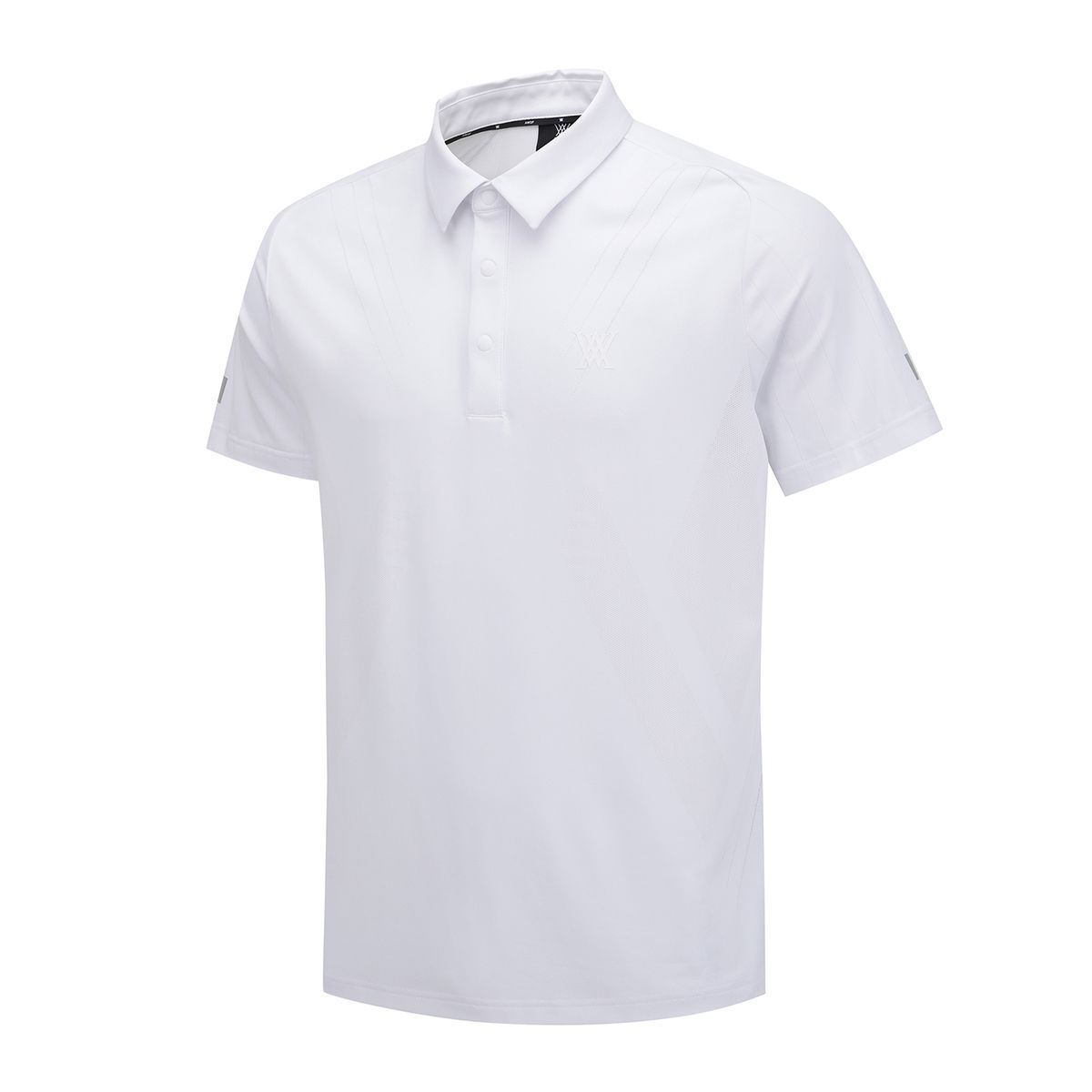 어뉴골프(ANEW GOLF) MEN SM BLACK FINISH JACQUARD SHORT T-SHIRT_WH