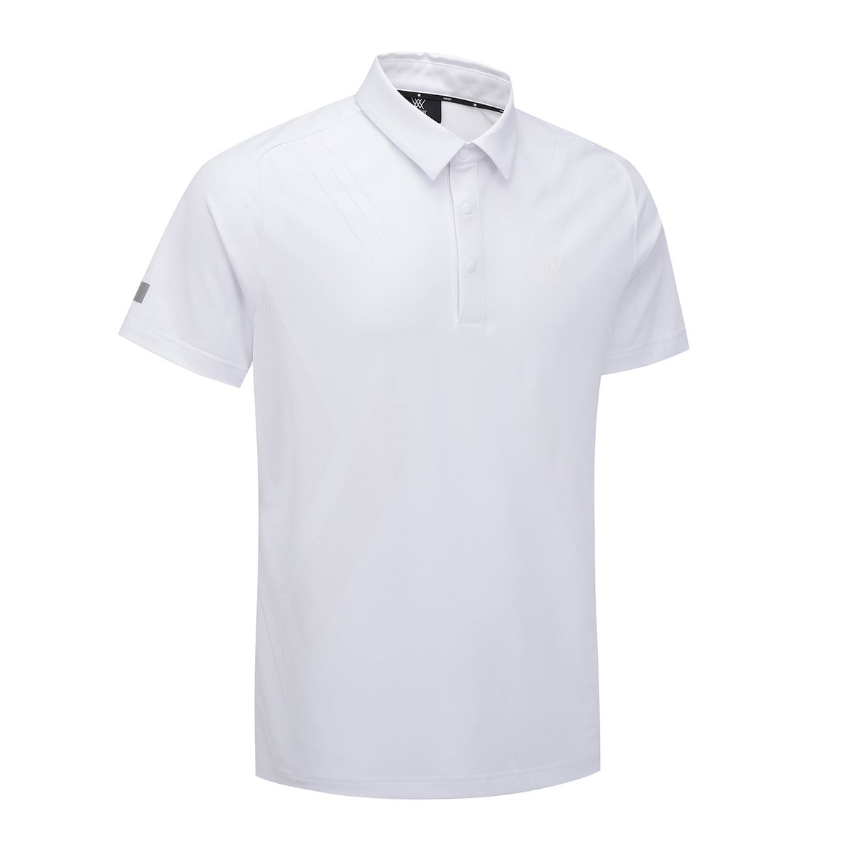 어뉴골프(ANEW GOLF) MEN SM BLACK FINISH JACQUARD SHORT T-SHIRT_WH