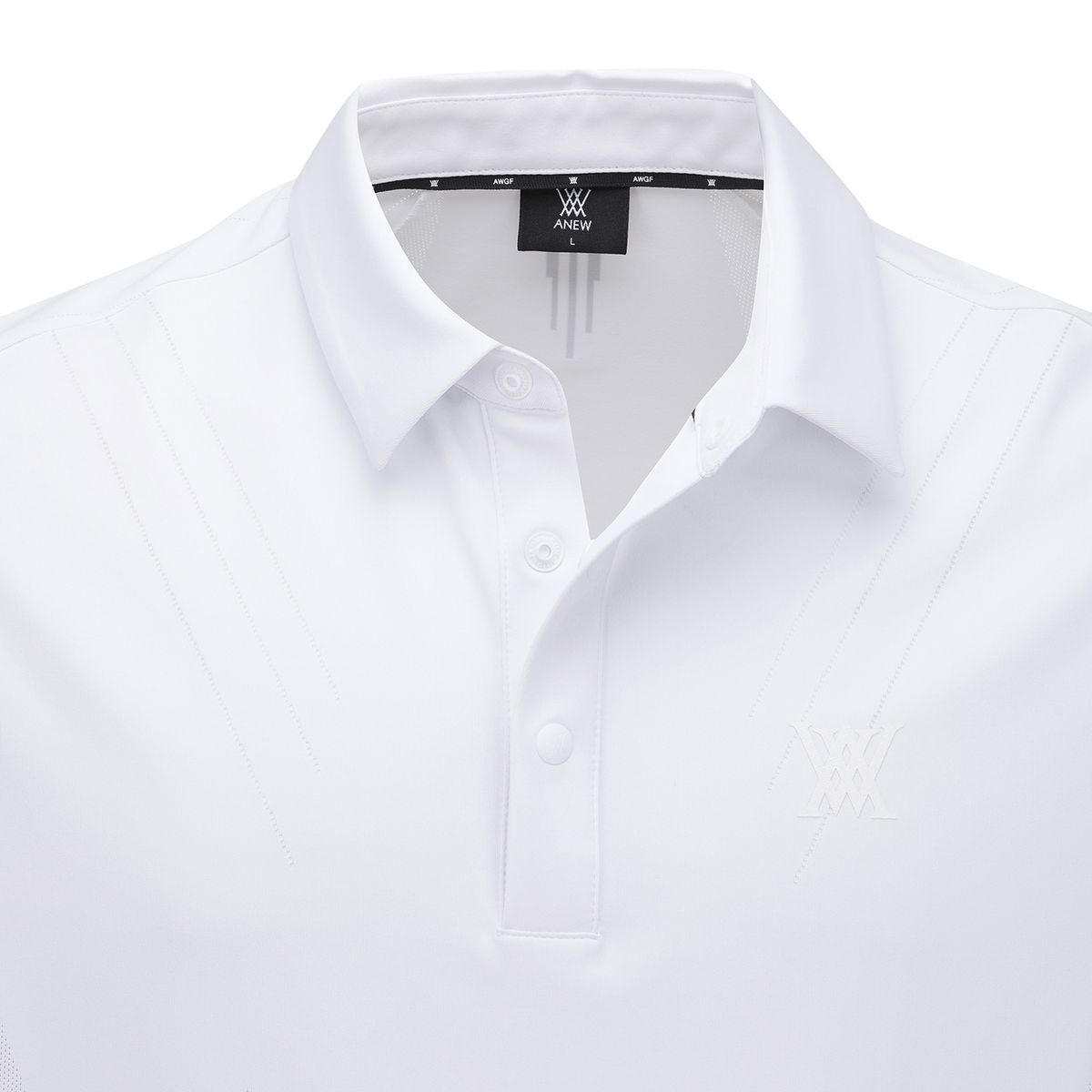 어뉴골프(ANEW GOLF) MEN SM BLACK FINISH JACQUARD SHORT T-SHIRT_WH