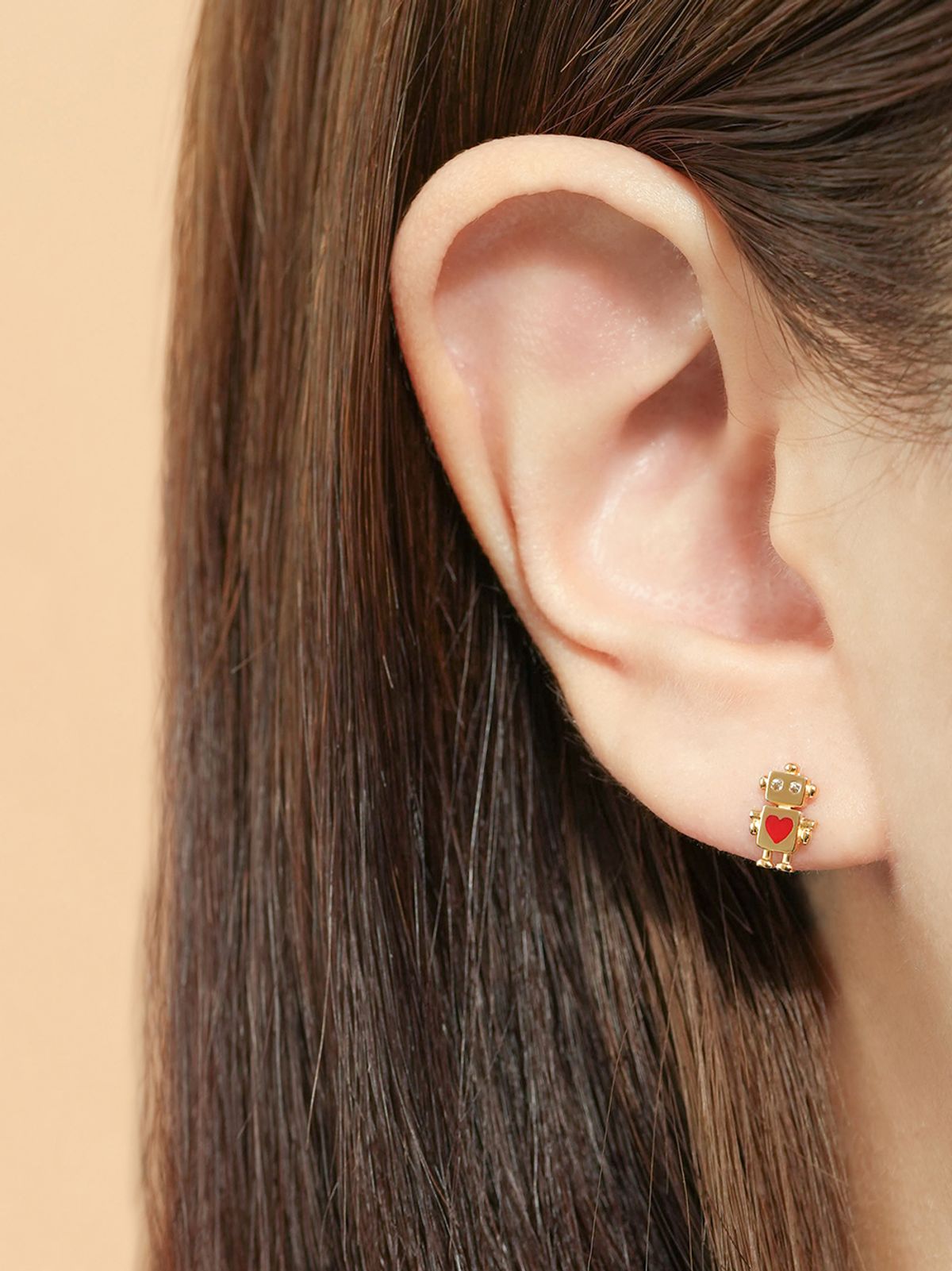 미니멀피어싱(MINIMALPIERCING) 14K 삐리삐리 봇 피어싱 귀걸이