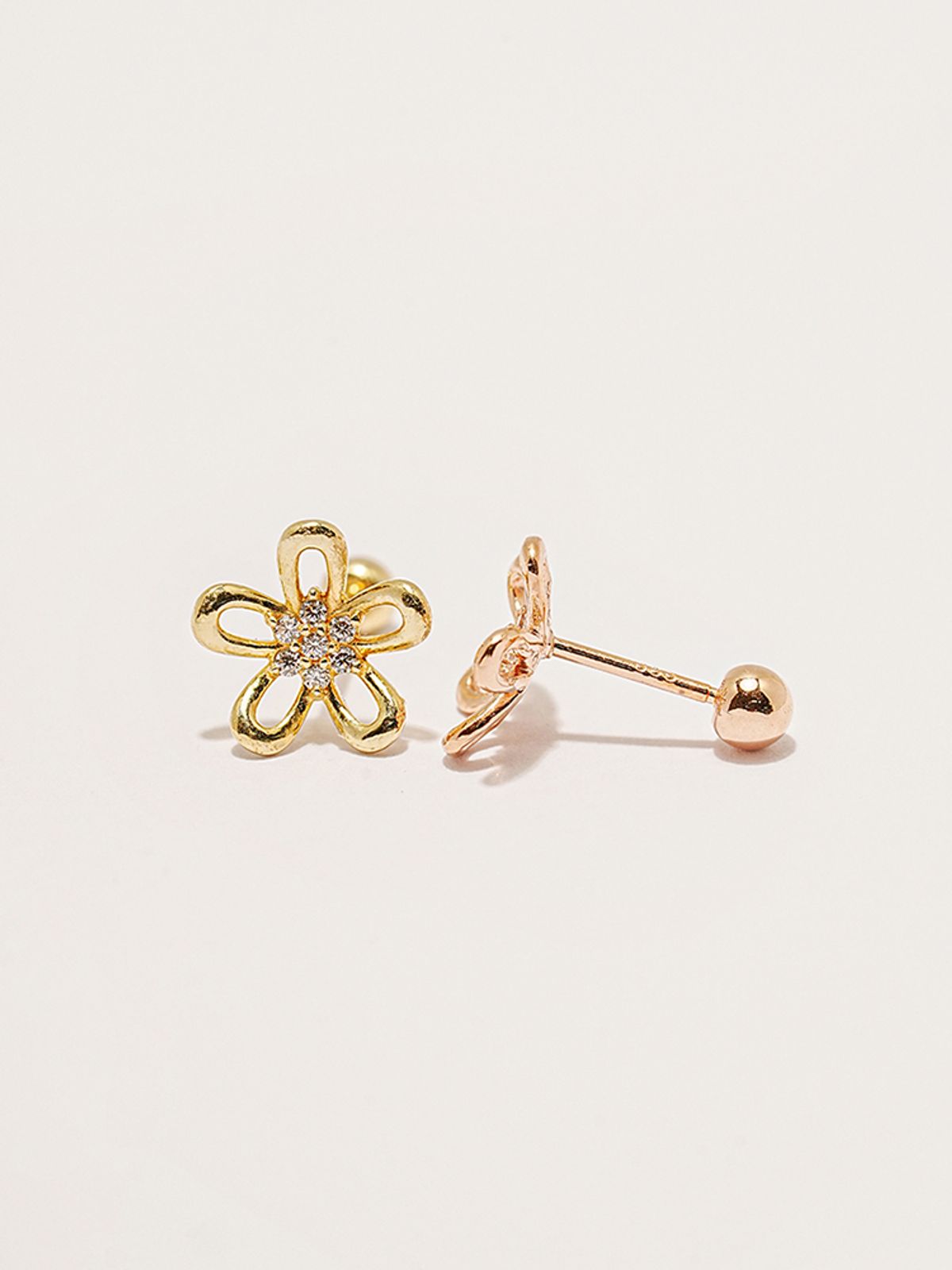 미니멀피어싱(MINIMALPIERCING) 14K 에델바이스 피어싱 귀걸이