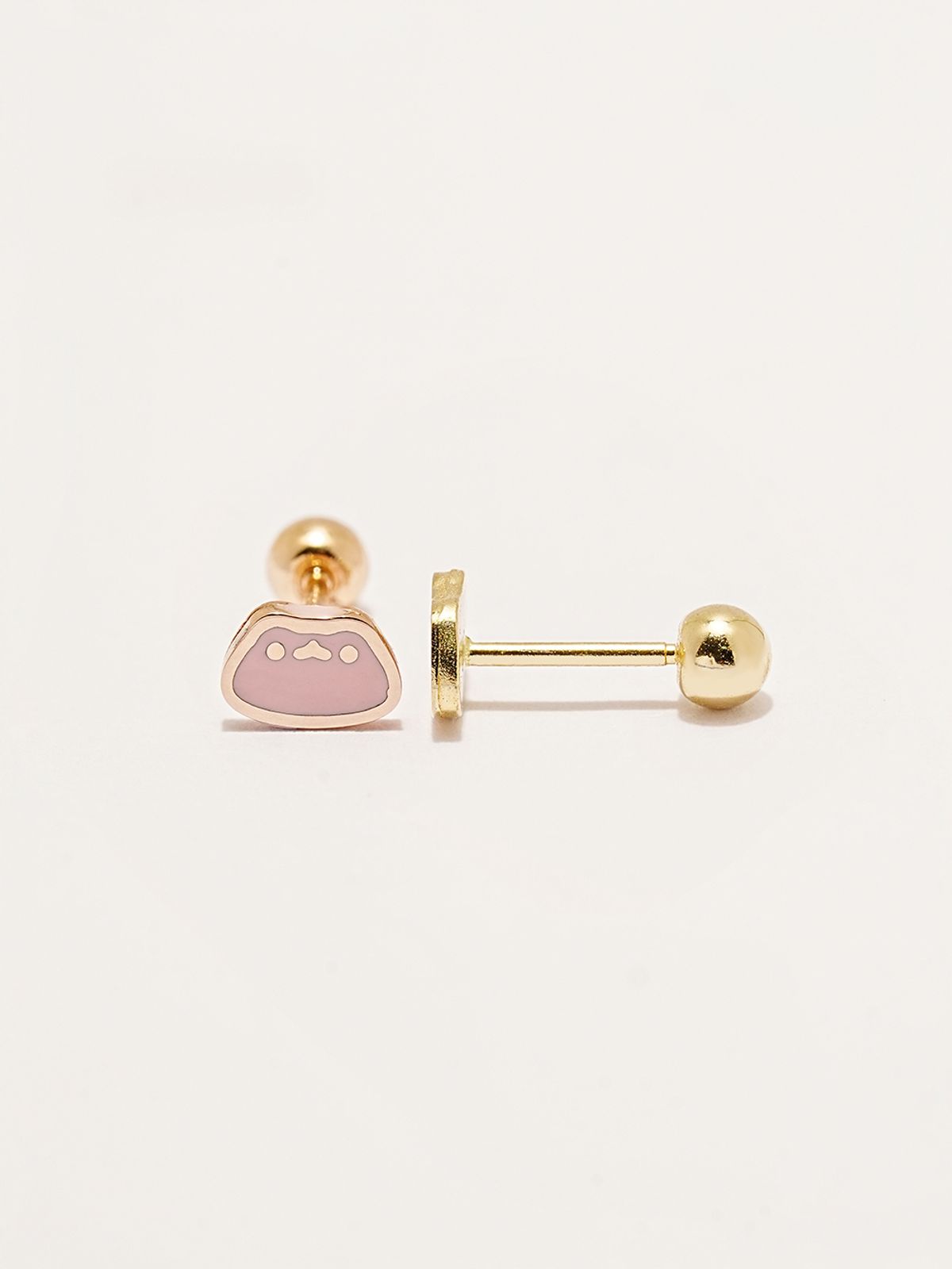 미니멀피어싱(MINIMALPIERCING) 14K 핑크 슬라임 피어싱 귀걸이