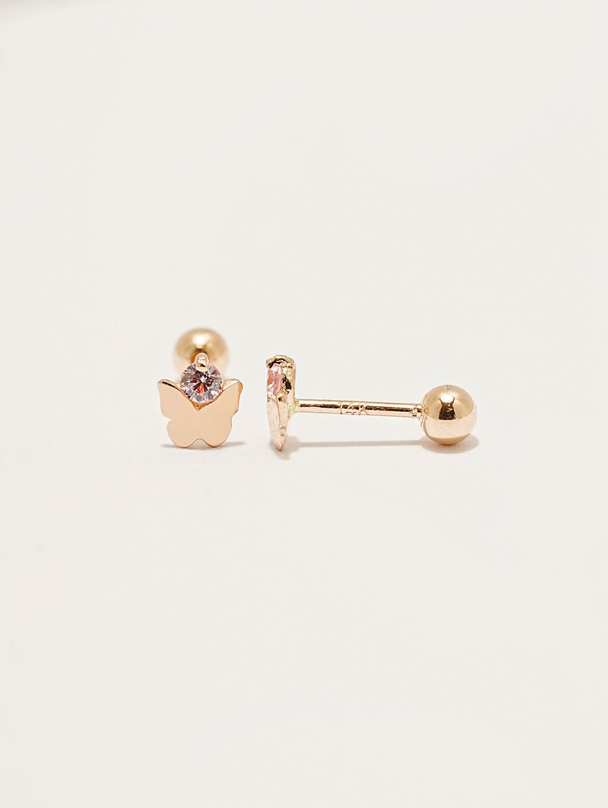 미니멀피어싱(MINIMALPIERCING) 14K 등불 나비 피어싱 귀걸이