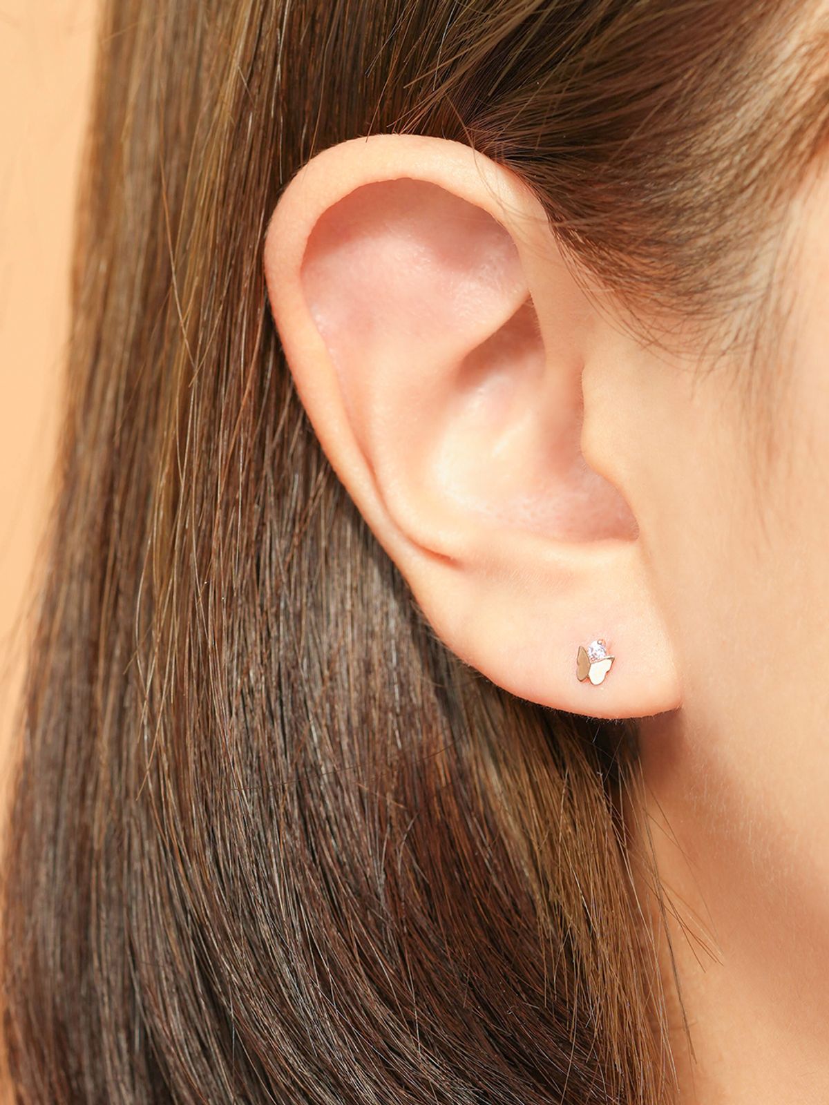 미니멀피어싱(MINIMALPIERCING) 14K 등불 나비 피어싱 귀걸이