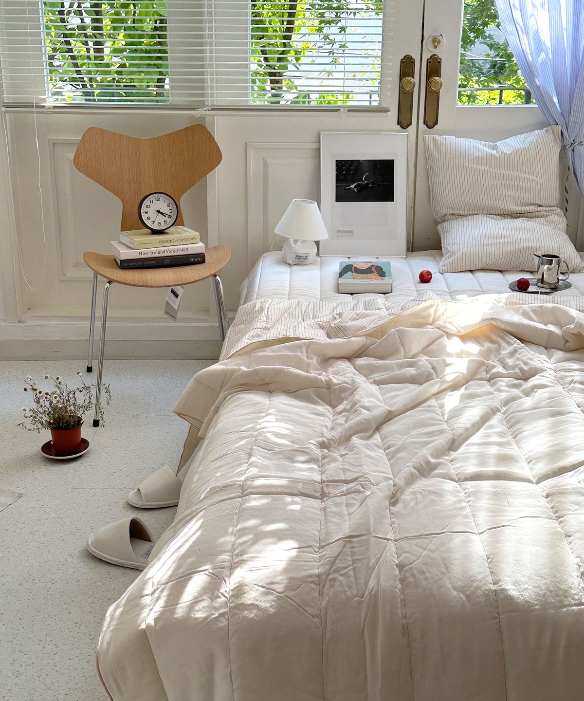 메종드룸룸(MAISON DE ROOMROOM) 소다 항균 뱀부 인견 여름 차렵이불 (SS/Q&K)