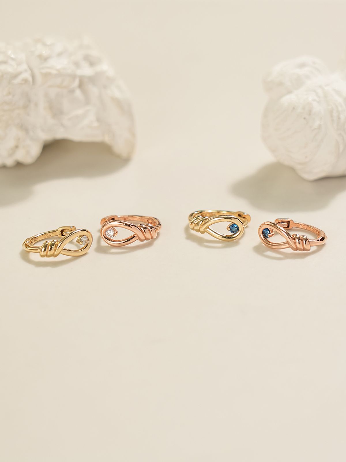미니멀피어싱(MINIMALPIERCING) 14K 18K 로프 원터치 귀걸이