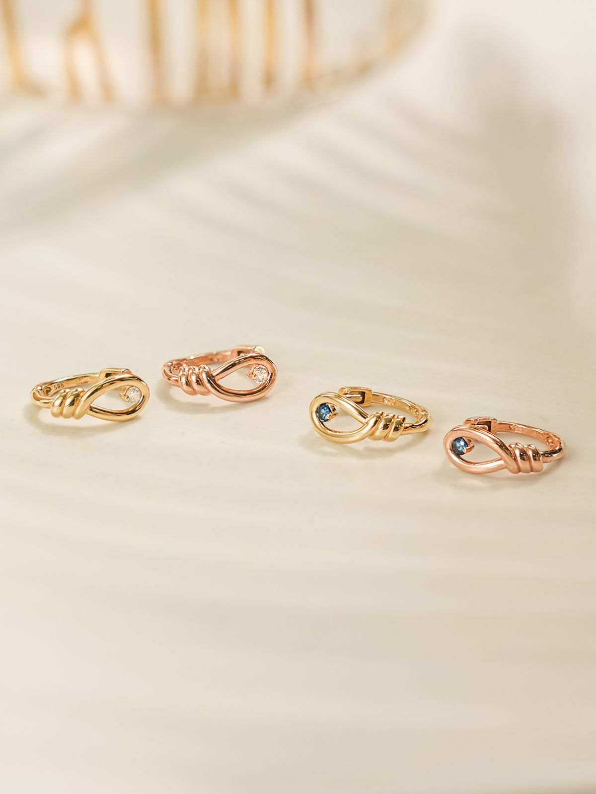 미니멀피어싱(MINIMALPIERCING) 14K 18K 로프 원터치 귀걸이