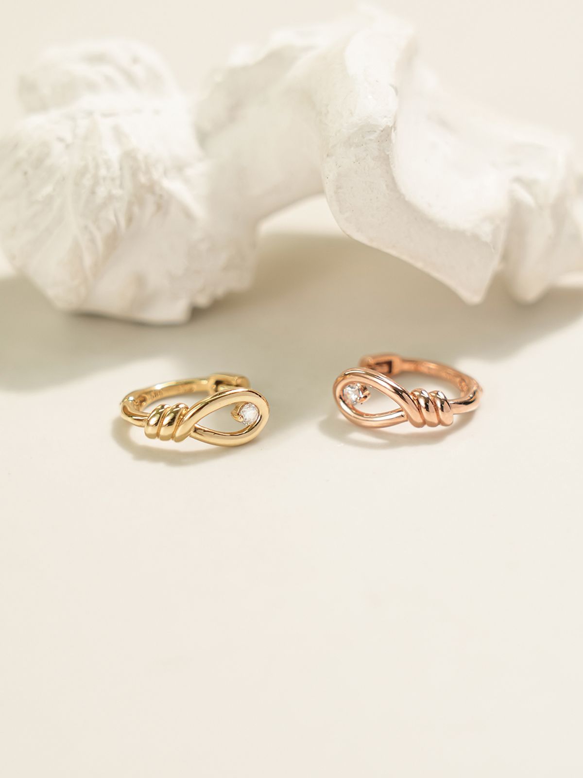 미니멀피어싱(MINIMALPIERCING) 14K 18K 로프 원터치 귀걸이