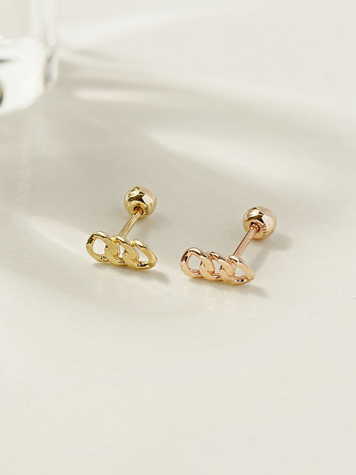 미니멀피어싱(MINIMALPIERCING) 14K 심플 체인 피어싱 귀걸이