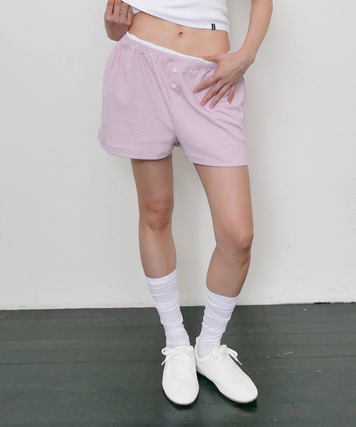 디어스토커(DEARSTALKER) D. BASIC STRIPE DOUBLE WAIST SHORTS - 3 COLOR