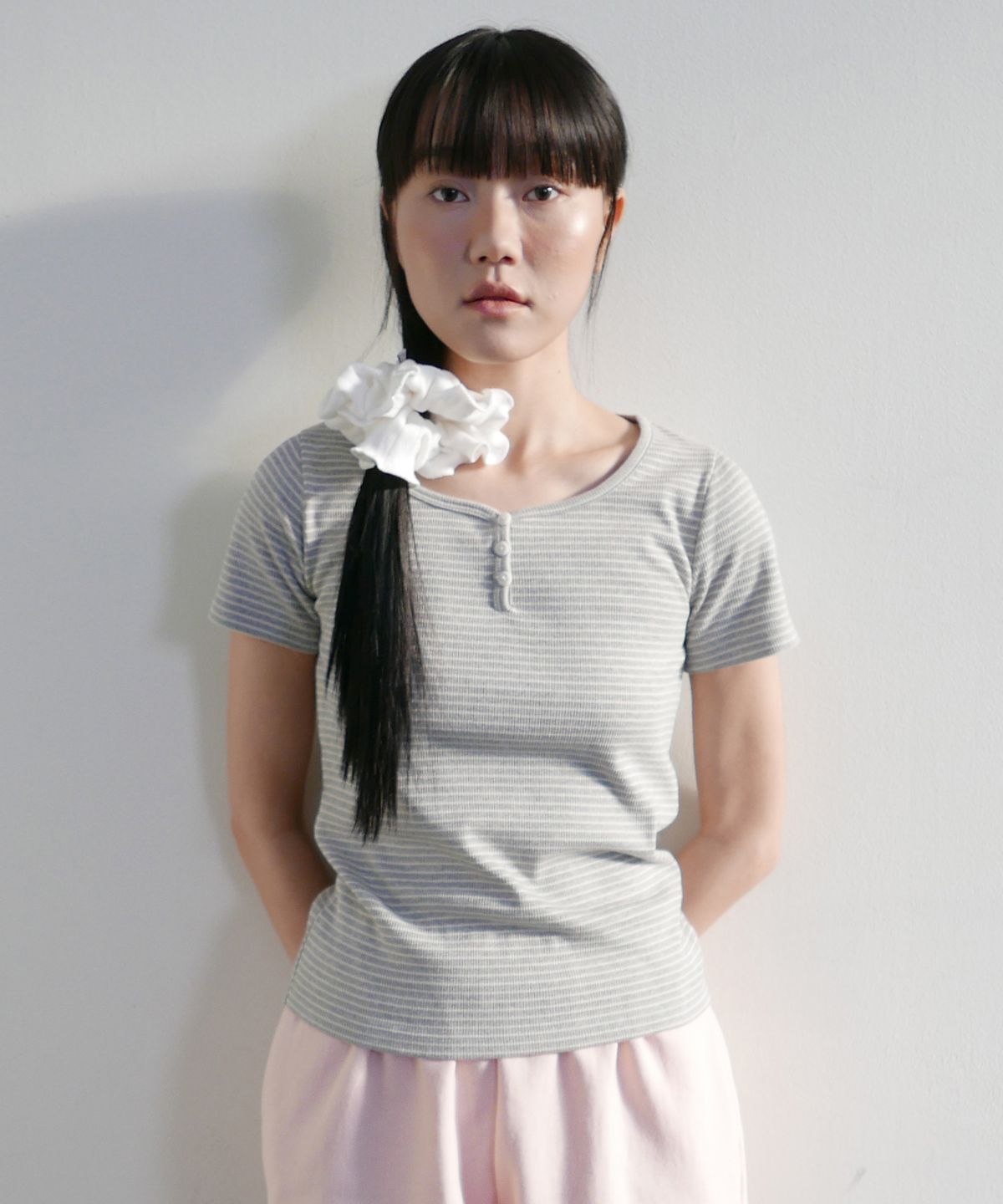 디어스토커(DEARSTALKER) D. BASIC STRIPE BUTTON TEE - 3 COLOR