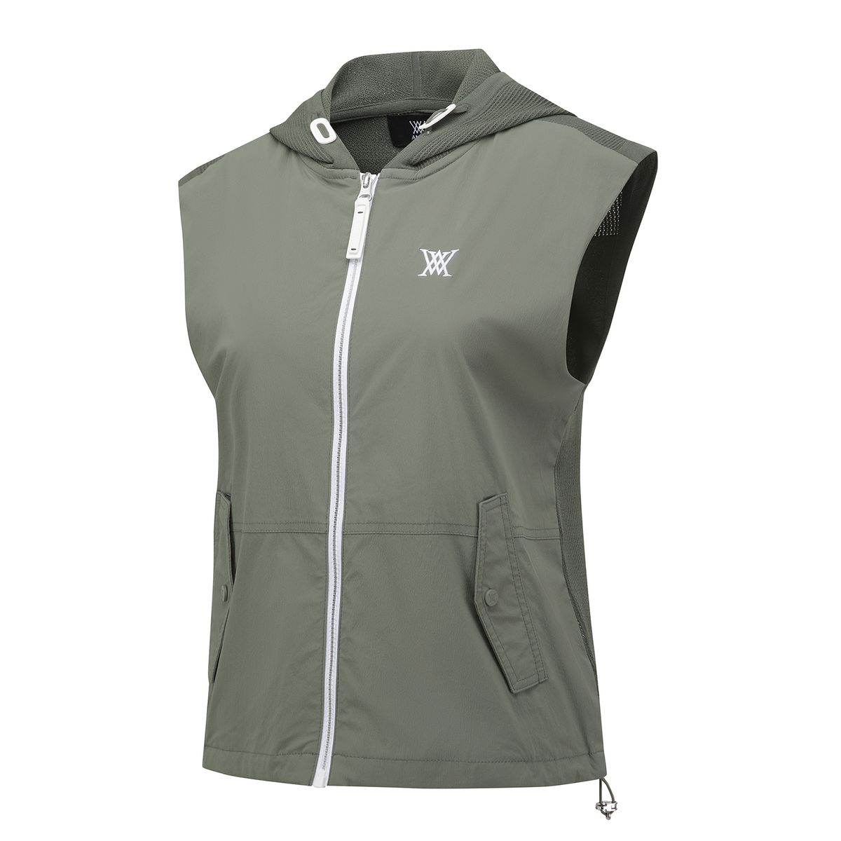 어뉴골프(ANEW GOLF) WOMEN SM HYBRID HOODY KNIT VEST_LK