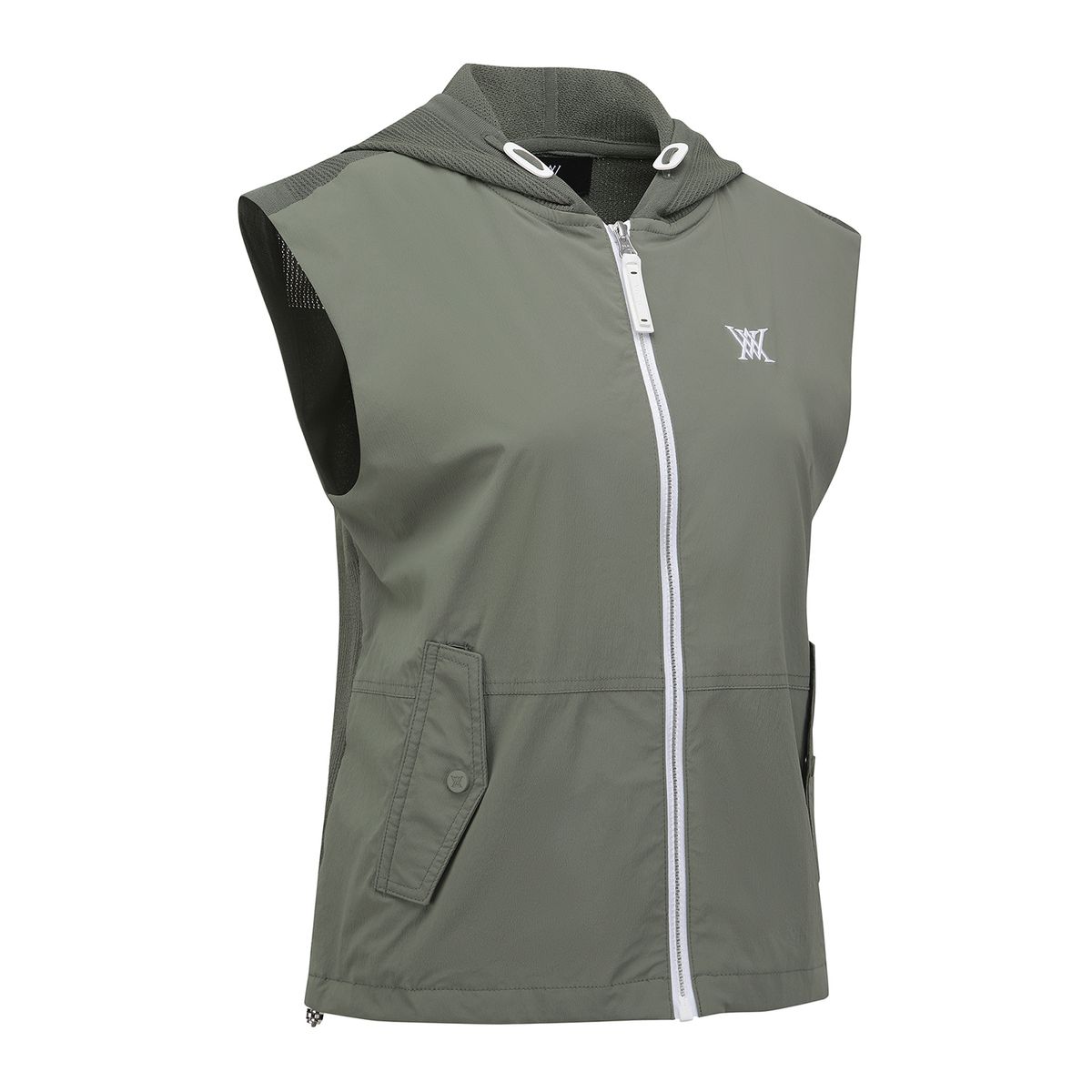 어뉴골프(ANEW GOLF) WOMEN SM HYBRID HOODY KNIT VEST_LK