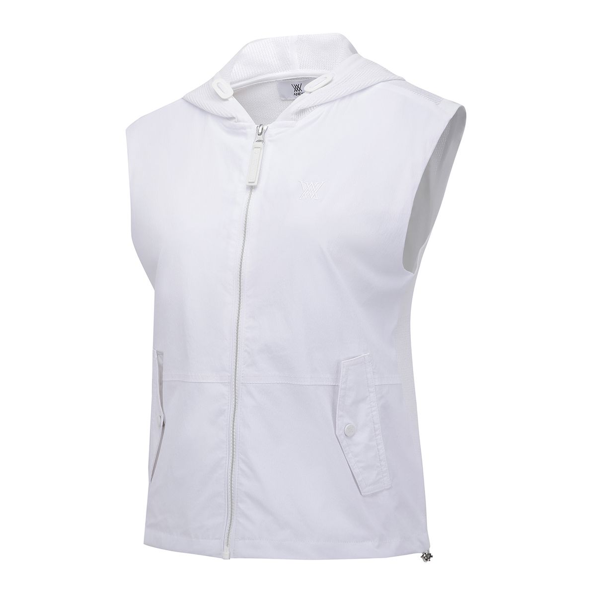 어뉴골프(ANEW GOLF) WOMEN SM HYBRID HOODY KNIT VEST_WH