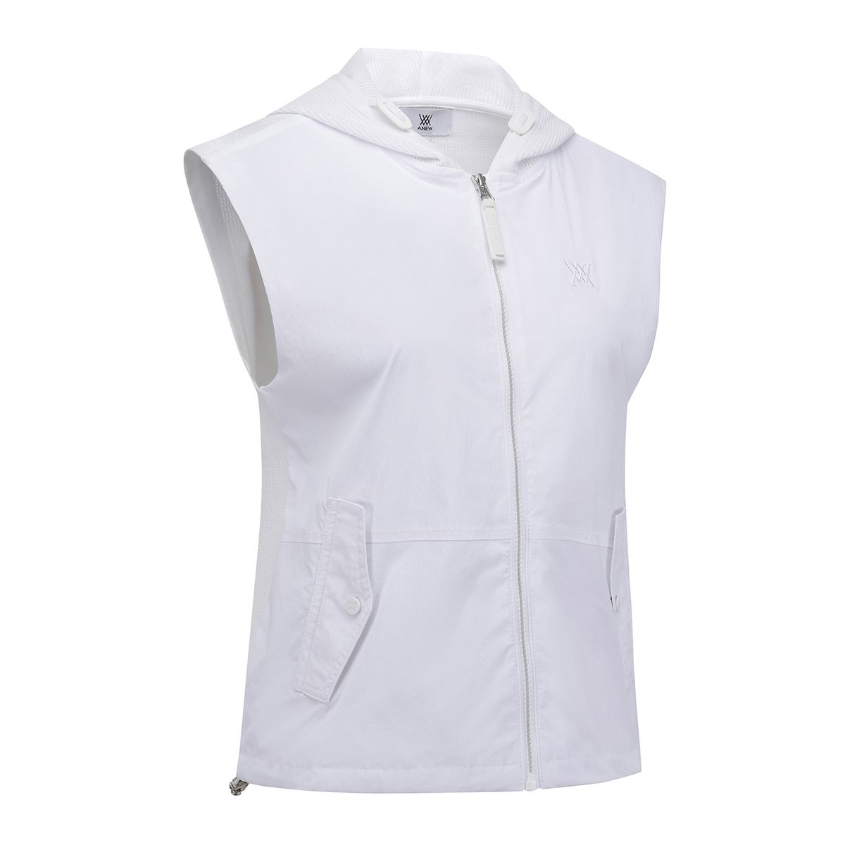 어뉴골프(ANEW GOLF) WOMEN SM HYBRID HOODY KNIT VEST_WH