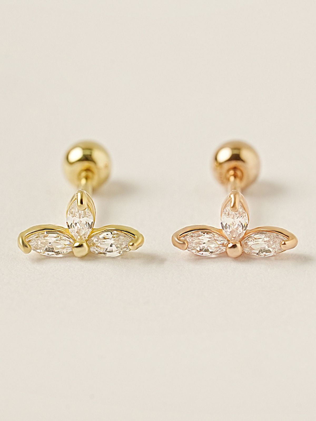 미니멀피어싱(MINIMALPIERCING) 14K 큐티 단풍마 피어싱 귀걸이