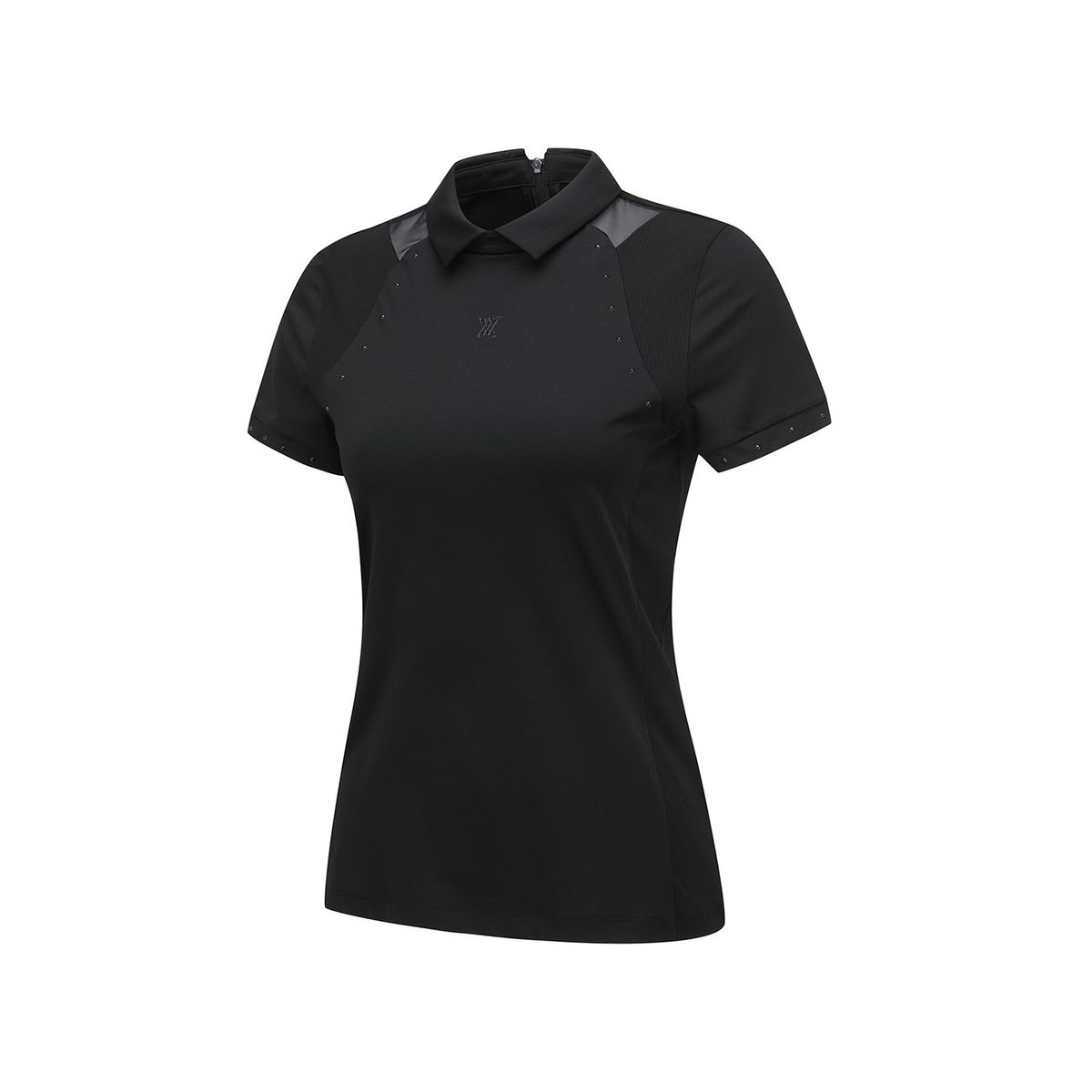 어뉴골프(ANEW GOLF) WOMEN SM HYBRID SHORT T-SHIRT_BK