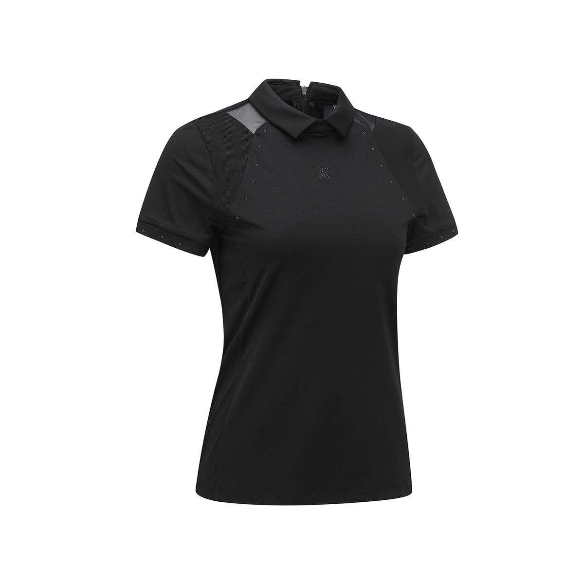 어뉴골프(ANEW GOLF) WOMEN SM HYBRID SHORT T-SHIRT_BK