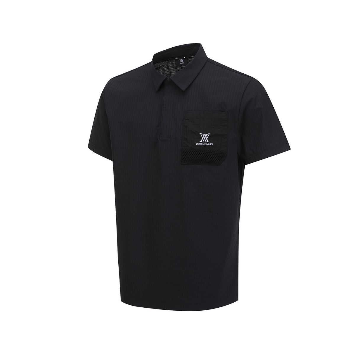 어뉴골프(ANEW GOLF) MEN SM PATCH POCKET SHORT T-SHIRT_BK