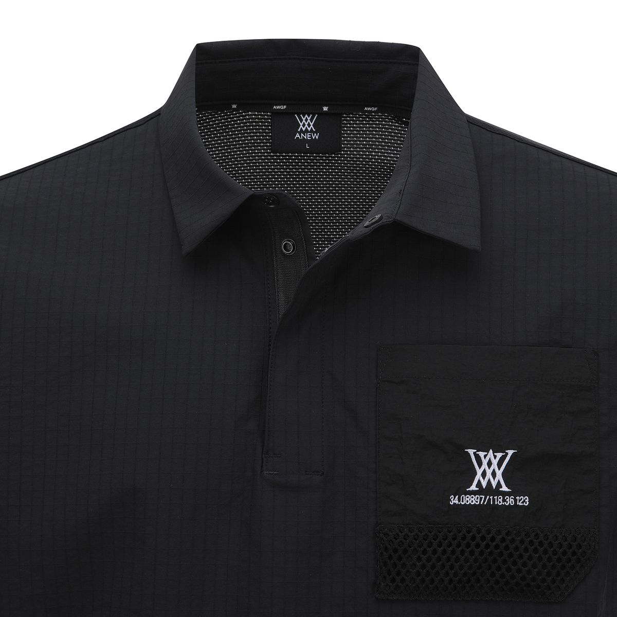 어뉴골프(ANEW GOLF) MEN SM PATCH POCKET SHORT T-SHIRT_BK