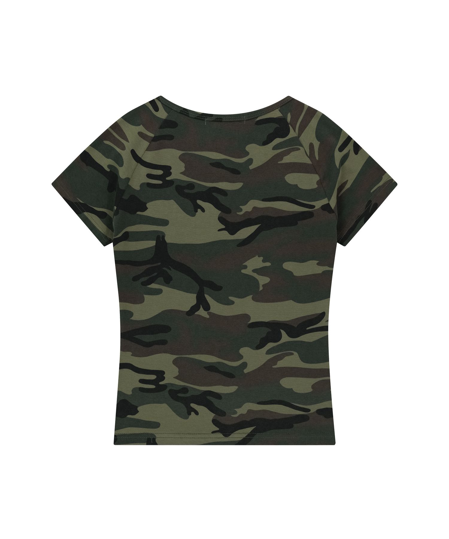 MUSINSA公式 | NIIER NOR VINTAGE CROSS BUTTON DOWN TEE_CAMO