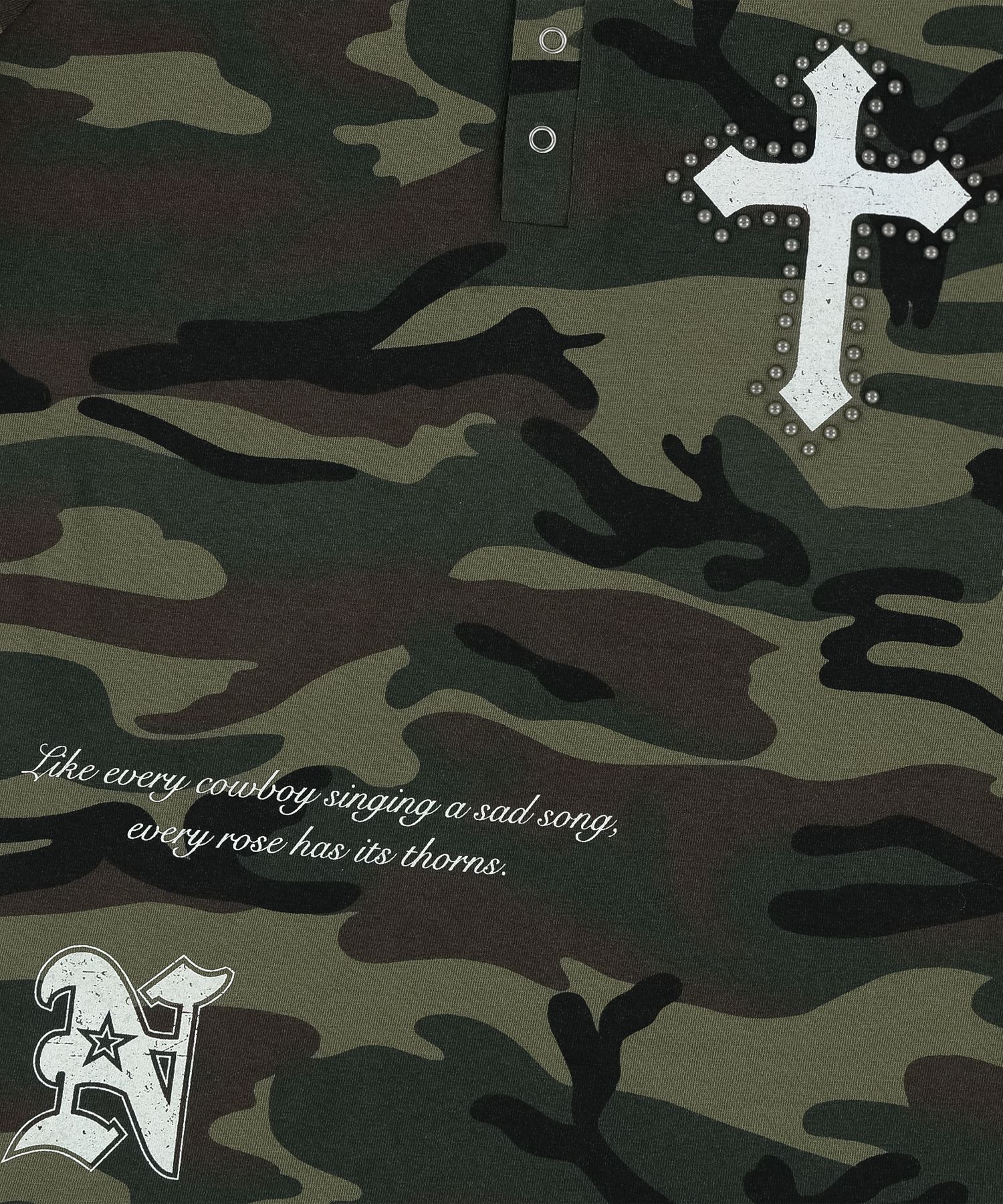 トップス NIIER NOR VINTAGE CROSS BUTTON DOWN TEE MUSINSA公式 | NIIER NOR VINTAGE CROSS BUTTON DOWN TEE_CAMO