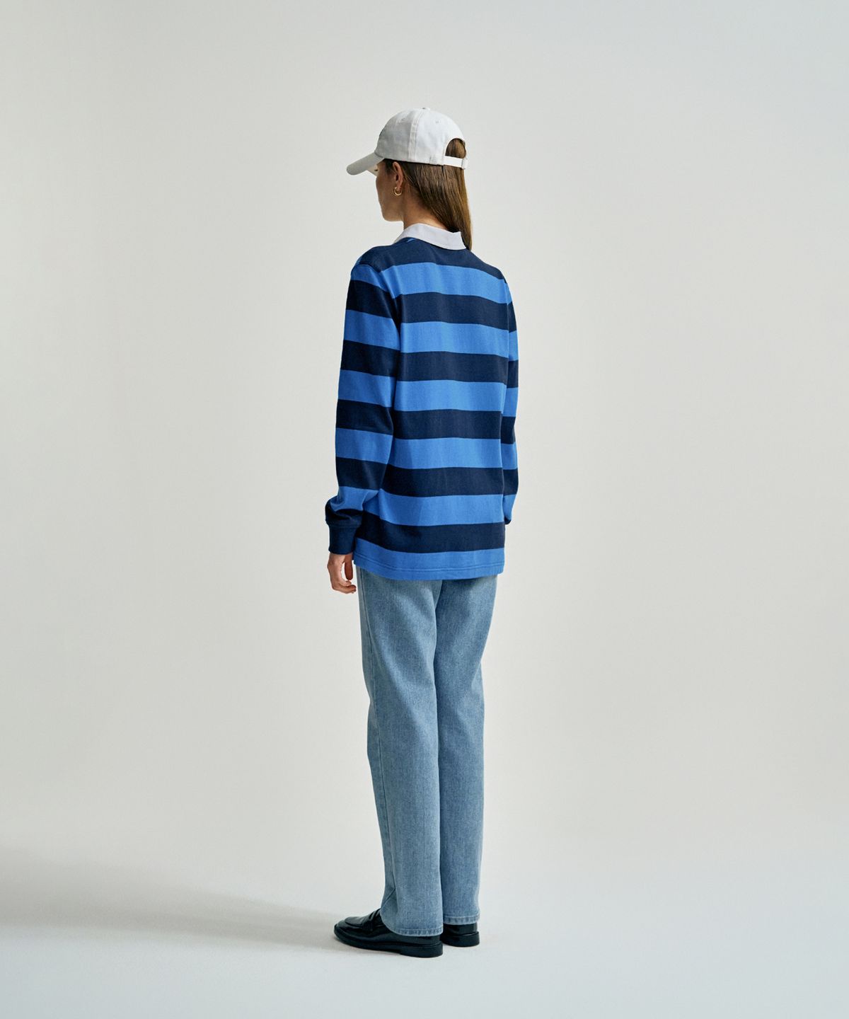 세르지오 타키니(SERGIO TACCHINI) U 스트라이프 저지 럭비 셔츠 (Blue)